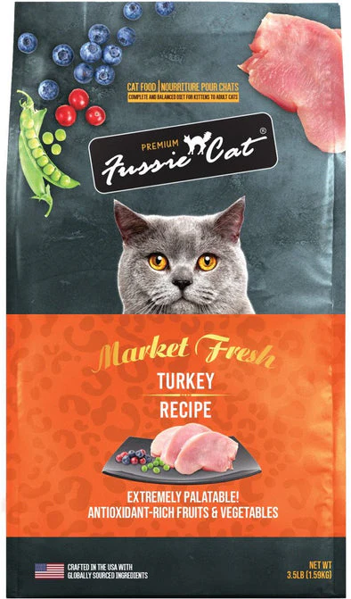 Fussie Cat Market Fresh Grain Free Turkey Recipe Dry Cat Food 3.5lb - Image 1