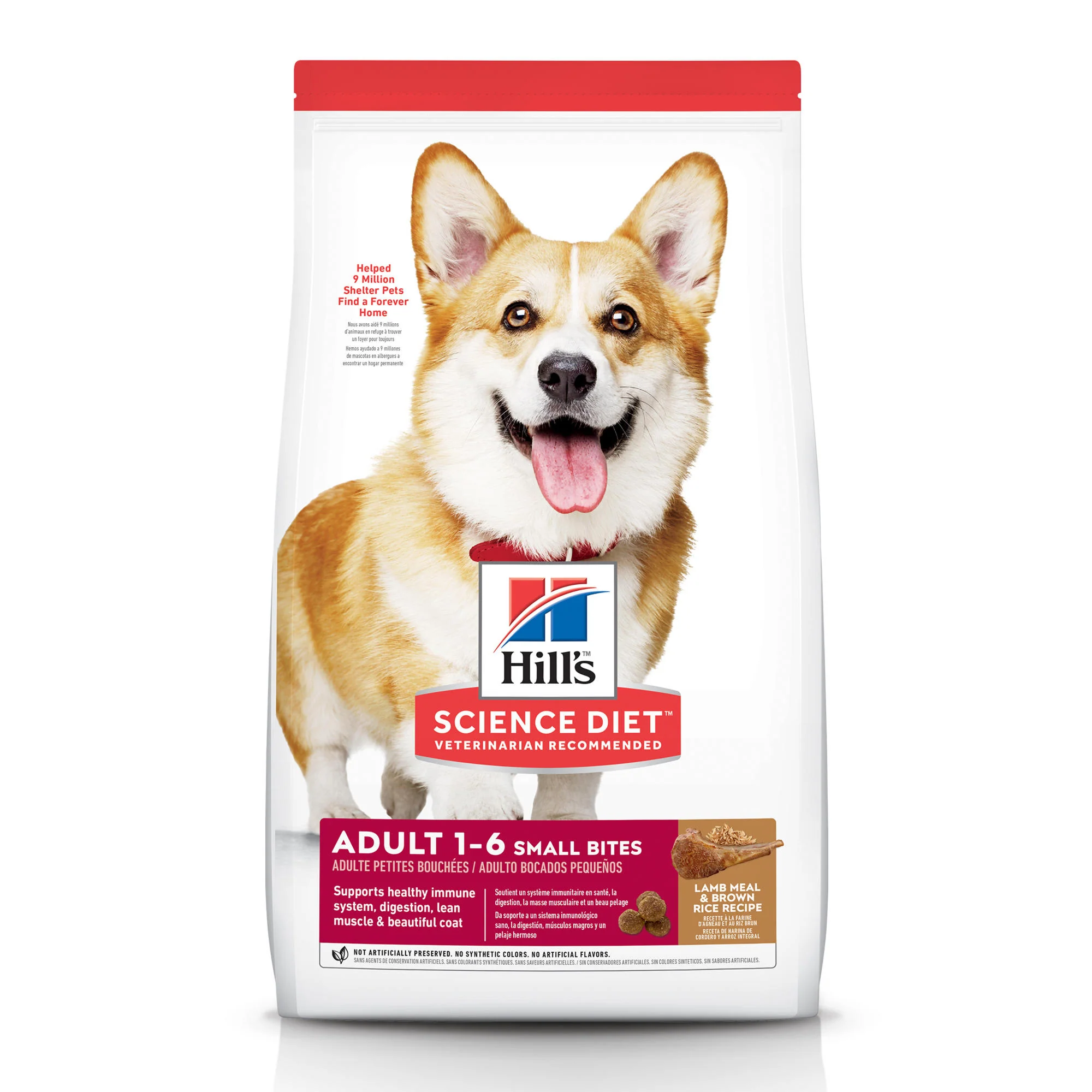Hill s Science Diet Adult Small Bites Lamb Meal & Brown Rice Recipe Dry Dog Food  15.5 lb bag - Image 1