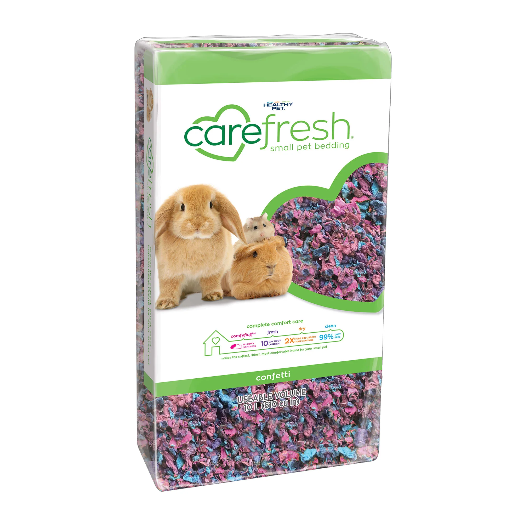 CareFRESH Natural Soft Paper Fiber  Small Pet Bedding  Confetti 10L - Image 1
