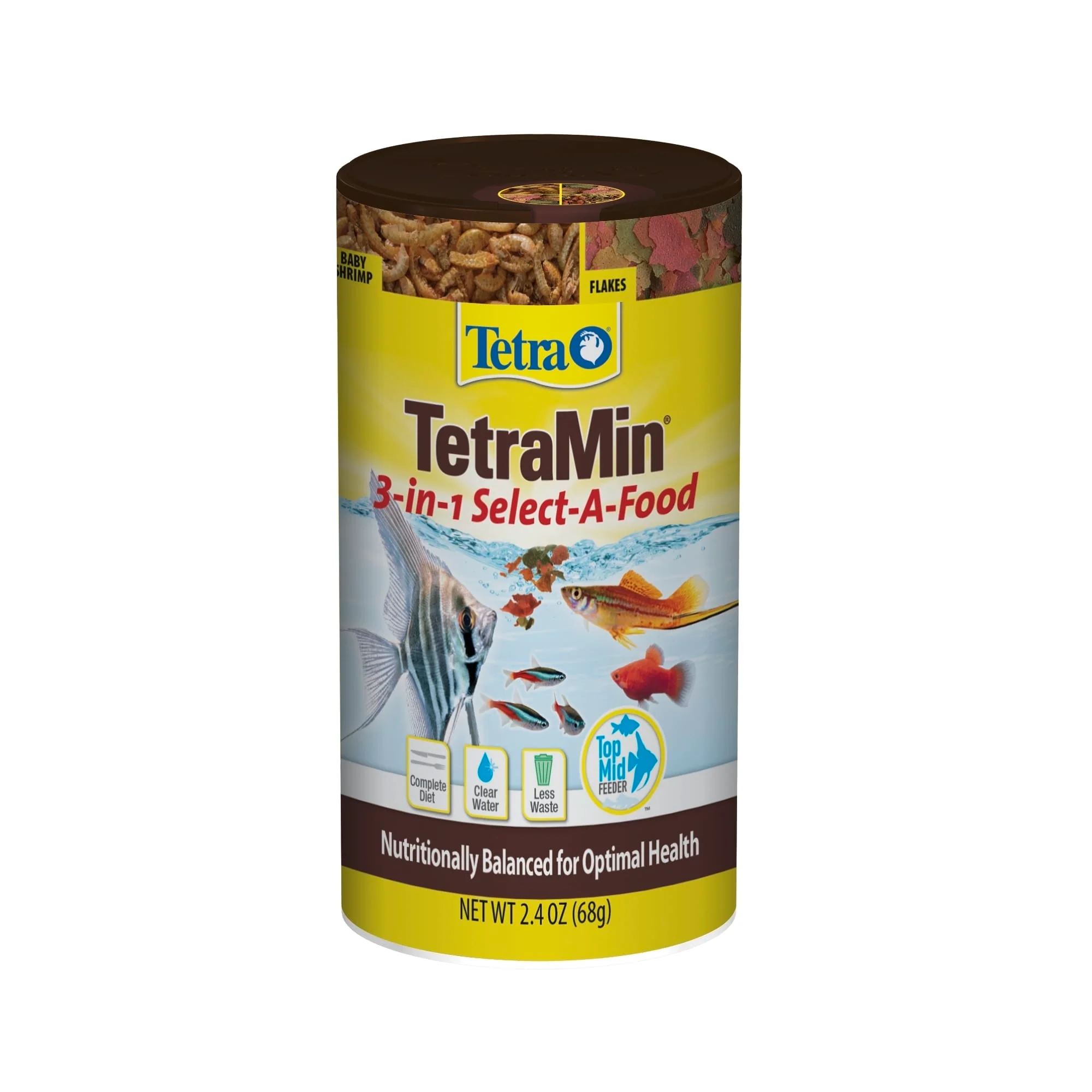 Tetra TetraMin Select-A-Food 2.4 Ounces, Fish Flakes, Variety Pack