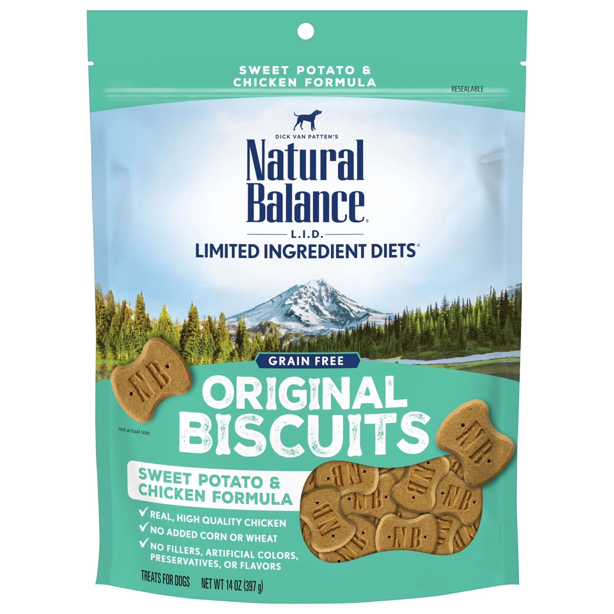 Natural Balance L.I.T. Limited Ingredient Treats Sweet Potato & Chicken Formula Dry Dog Treats  14-Ounce - Image 1