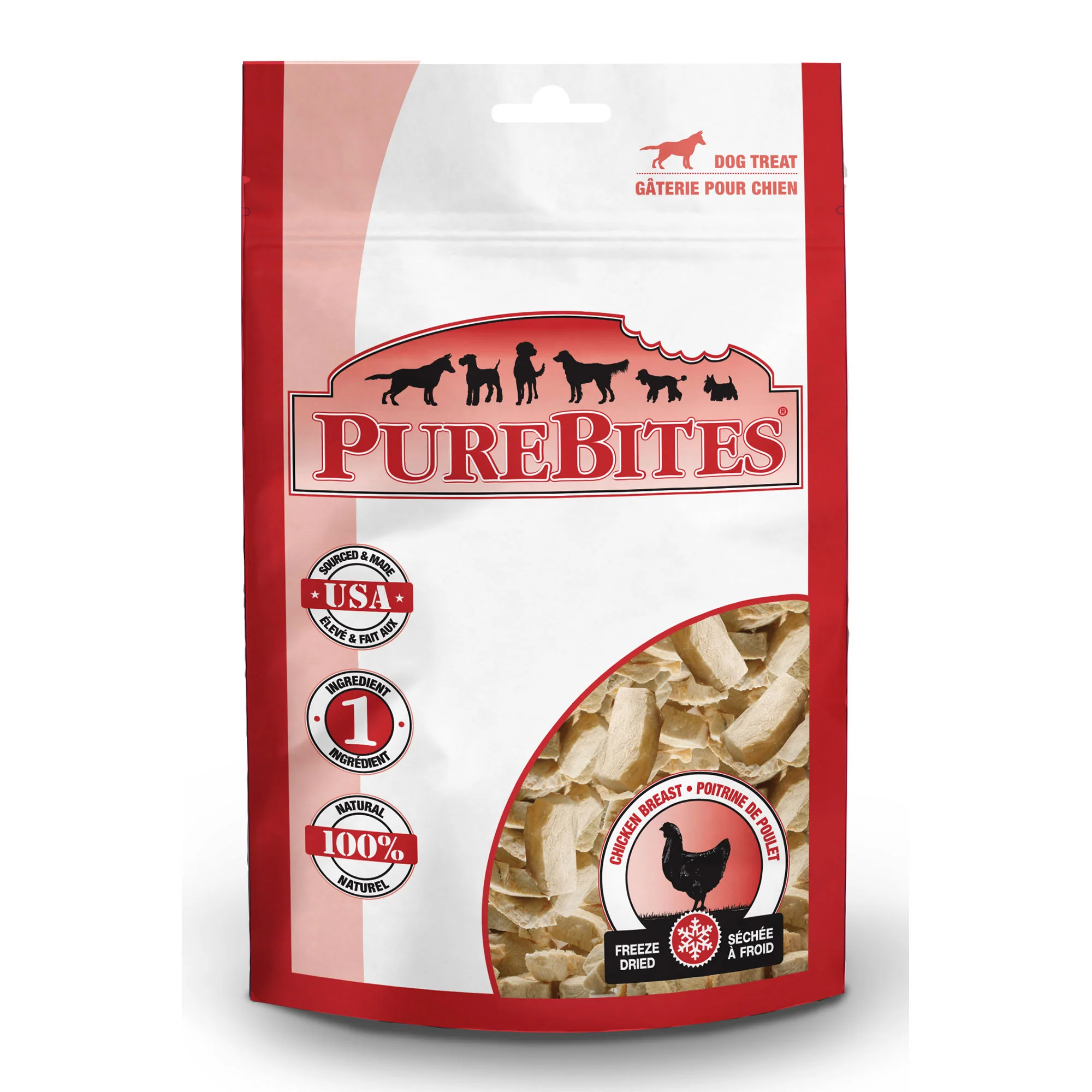 PureBites Freeze Dried Treats for Dogs Chicken 11.6oz - Image 1