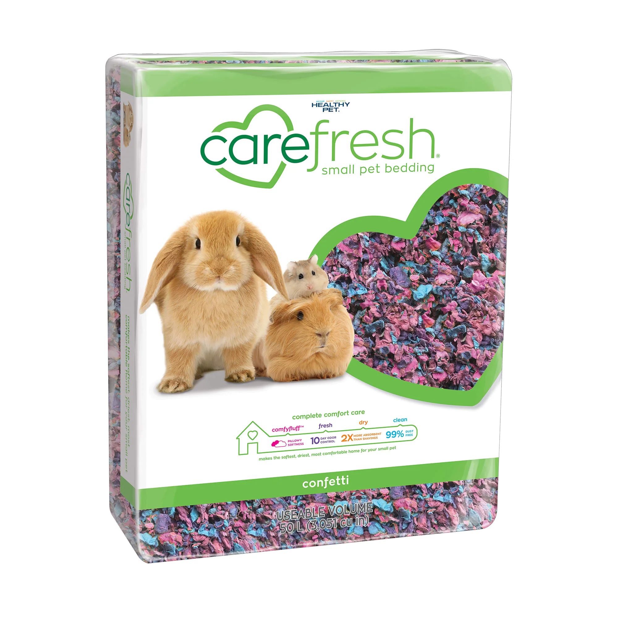 Carefresh Natural Soft Paper Fiber  Small Pet Bedding  Confetti  50L - Image 1