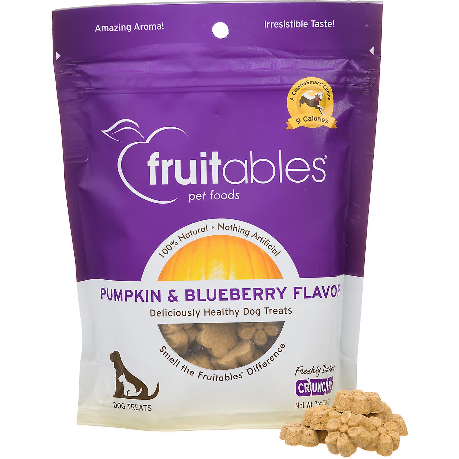 Fruitables Baked Dog Treats  Pumpkin and Blueberry Flavor  7 Ounces - Image 1