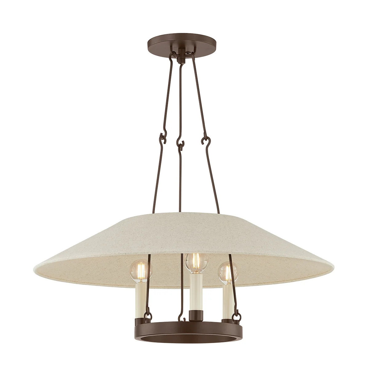 Archive Three Light Chandelier - Image 1