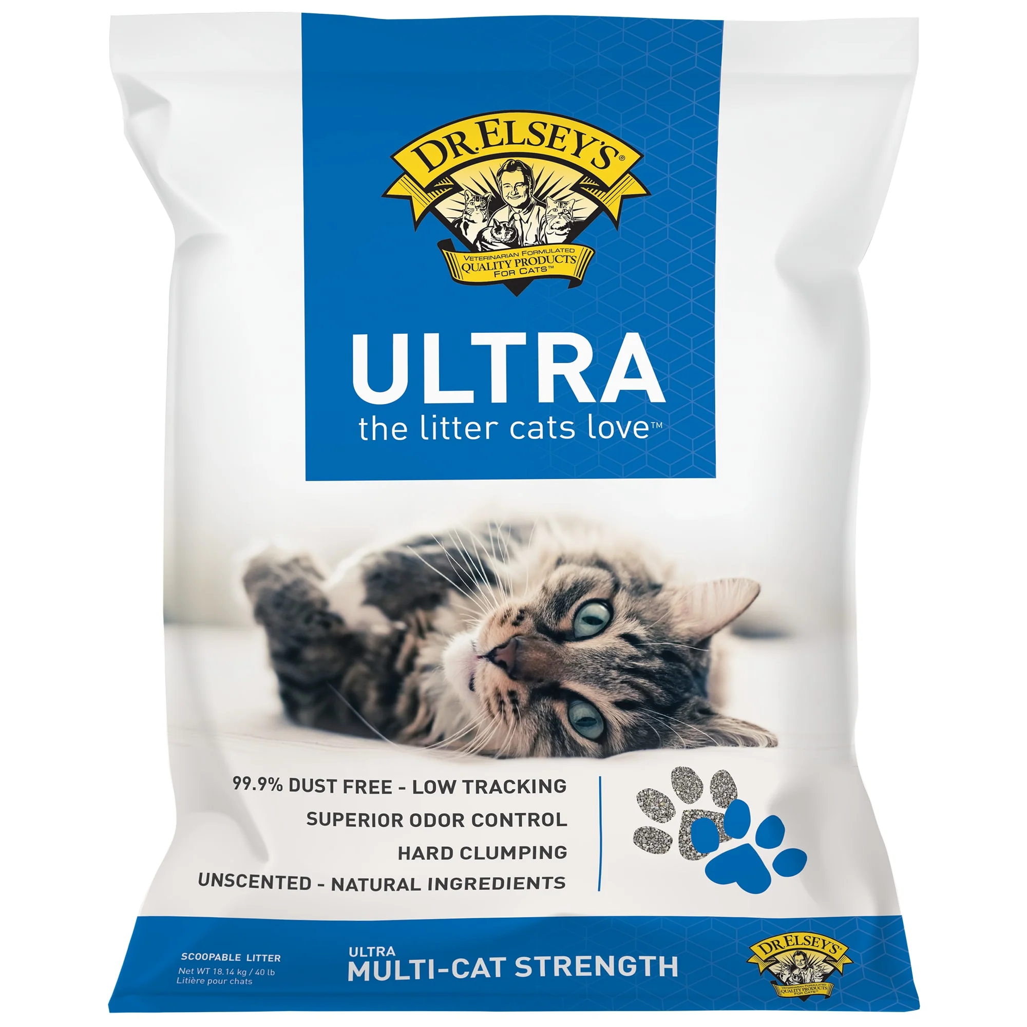 Dr. Elsey s Precious Cat Ultra Multi-Cat Clumping Unscented Clay Cat Litter  40lb - Image 1