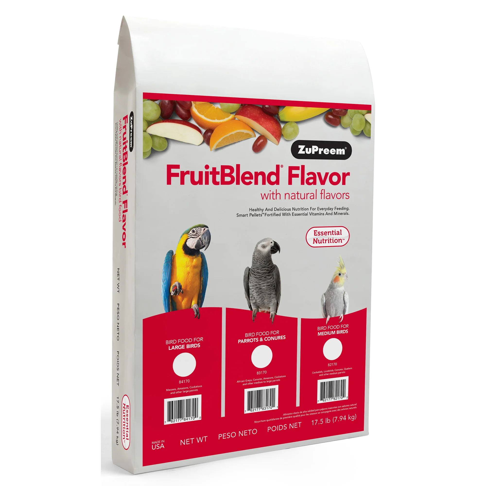 ZuPreem Avian Fruit Blend Bird Diet for Large Birds 17.5lb - Image 1