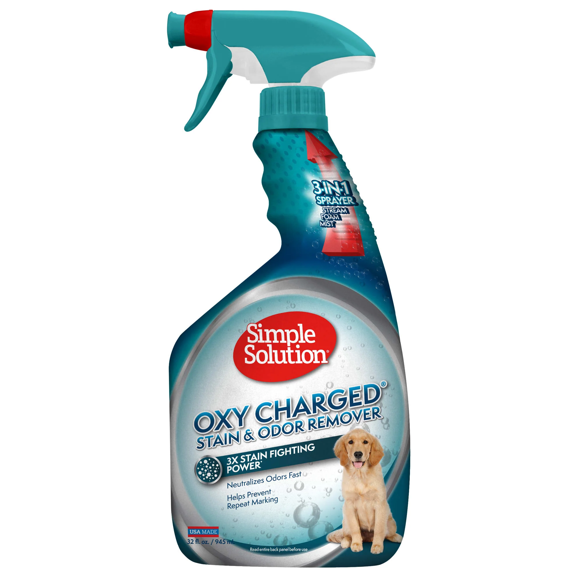 Simple Solution Oxy Charged Pet Stain and Odor Remover  32oz Spray - Image 1