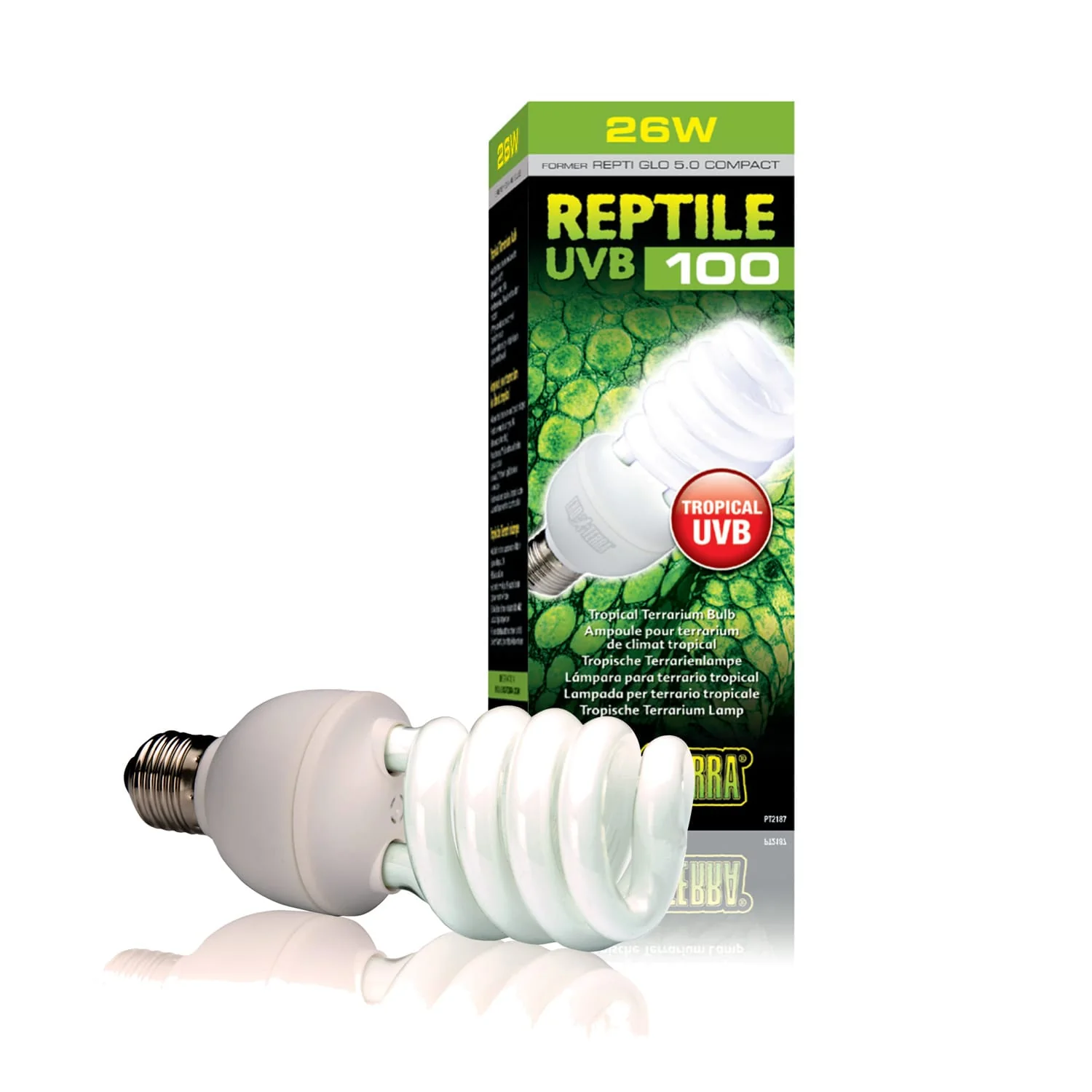 Exo Terra Repti-Glo 5.0 Compact Fluorescent Tropical Terrarium Lamp  26-Watt - Image 1