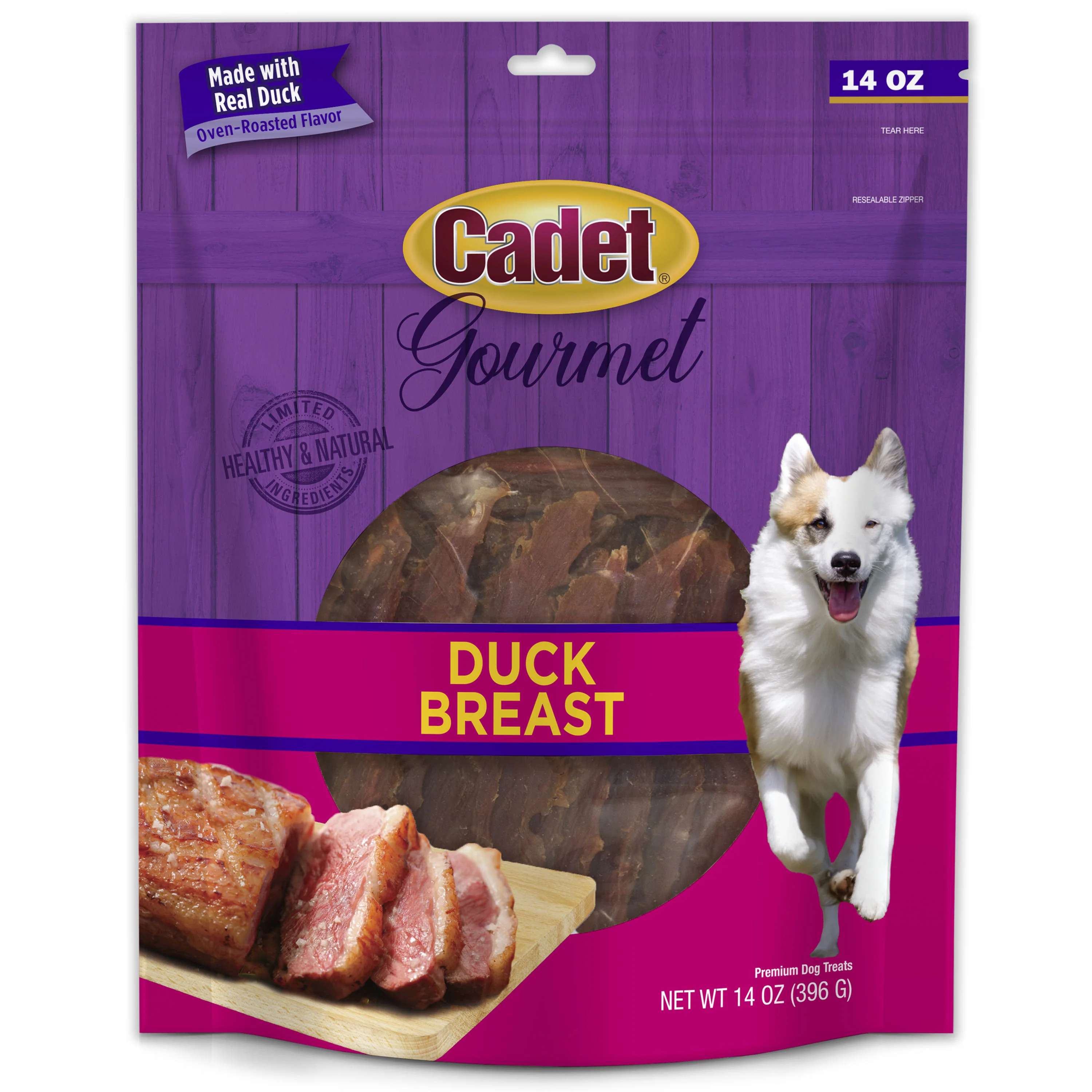Cadet Gourmet Duck Breast Treats for Dogs 14oz - Image 1