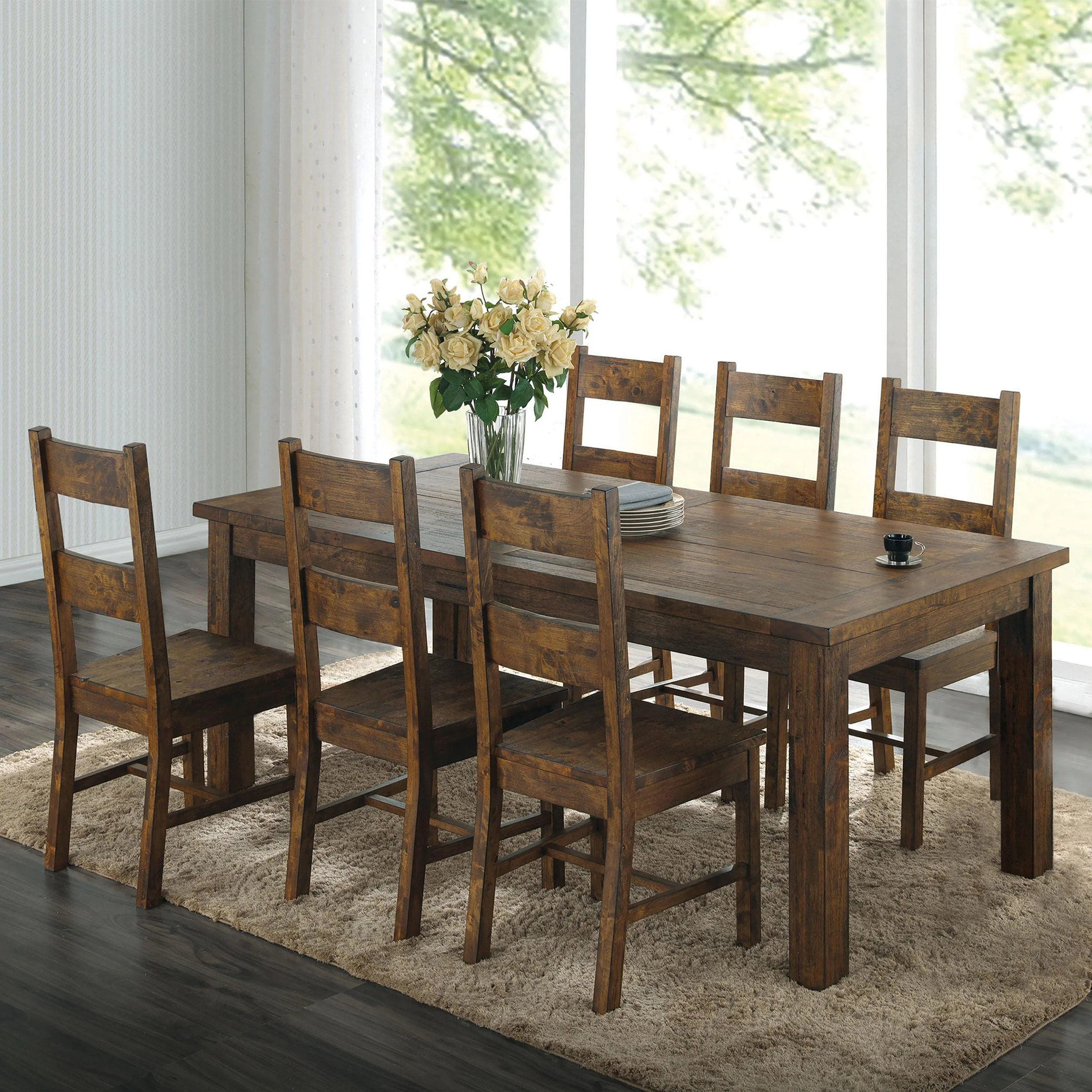 Coaster Furniture Coleman 107041 7 pc Dining Set - Image 1