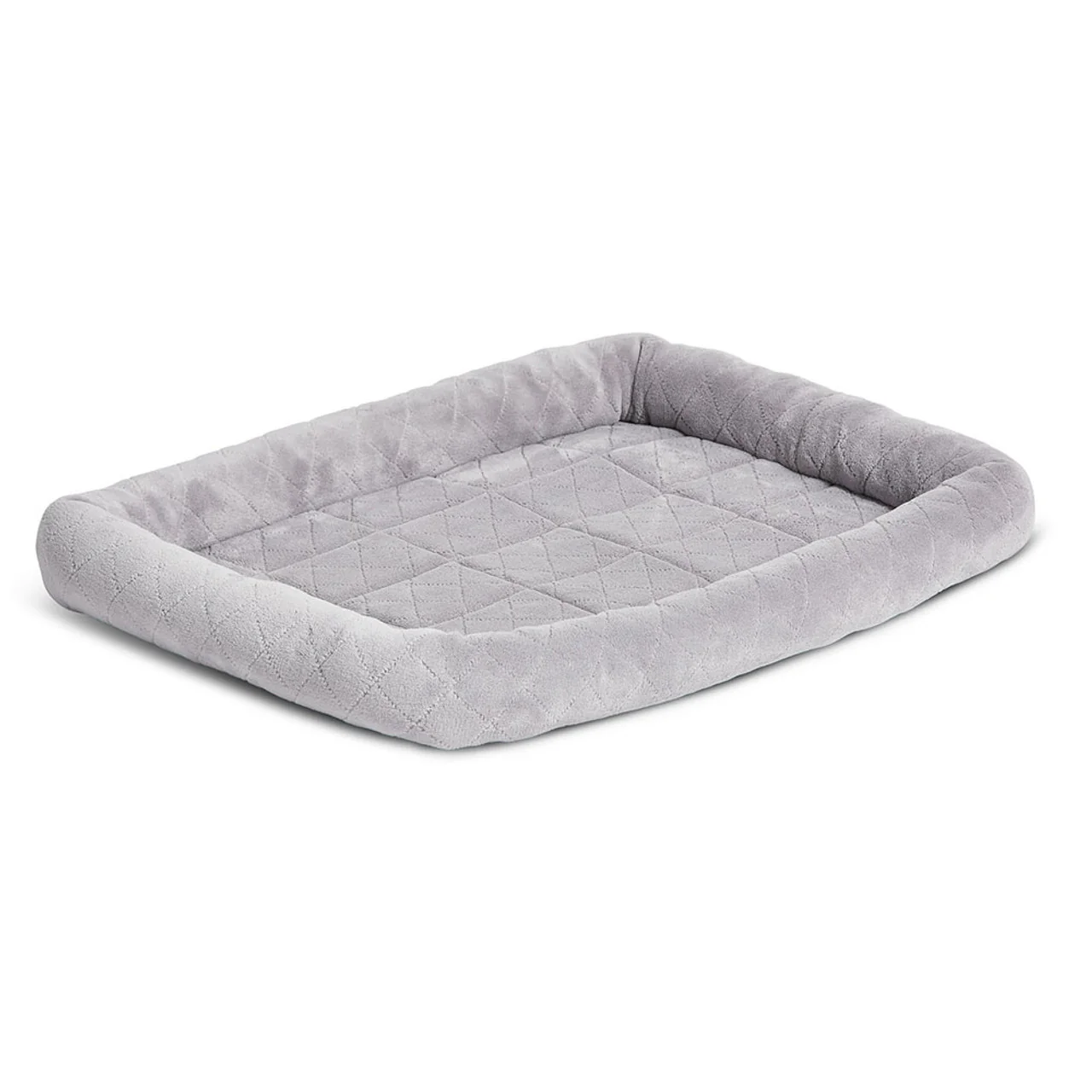 Midwest QuietTime Bed Grey Diamond Stitch 30in - Image 1