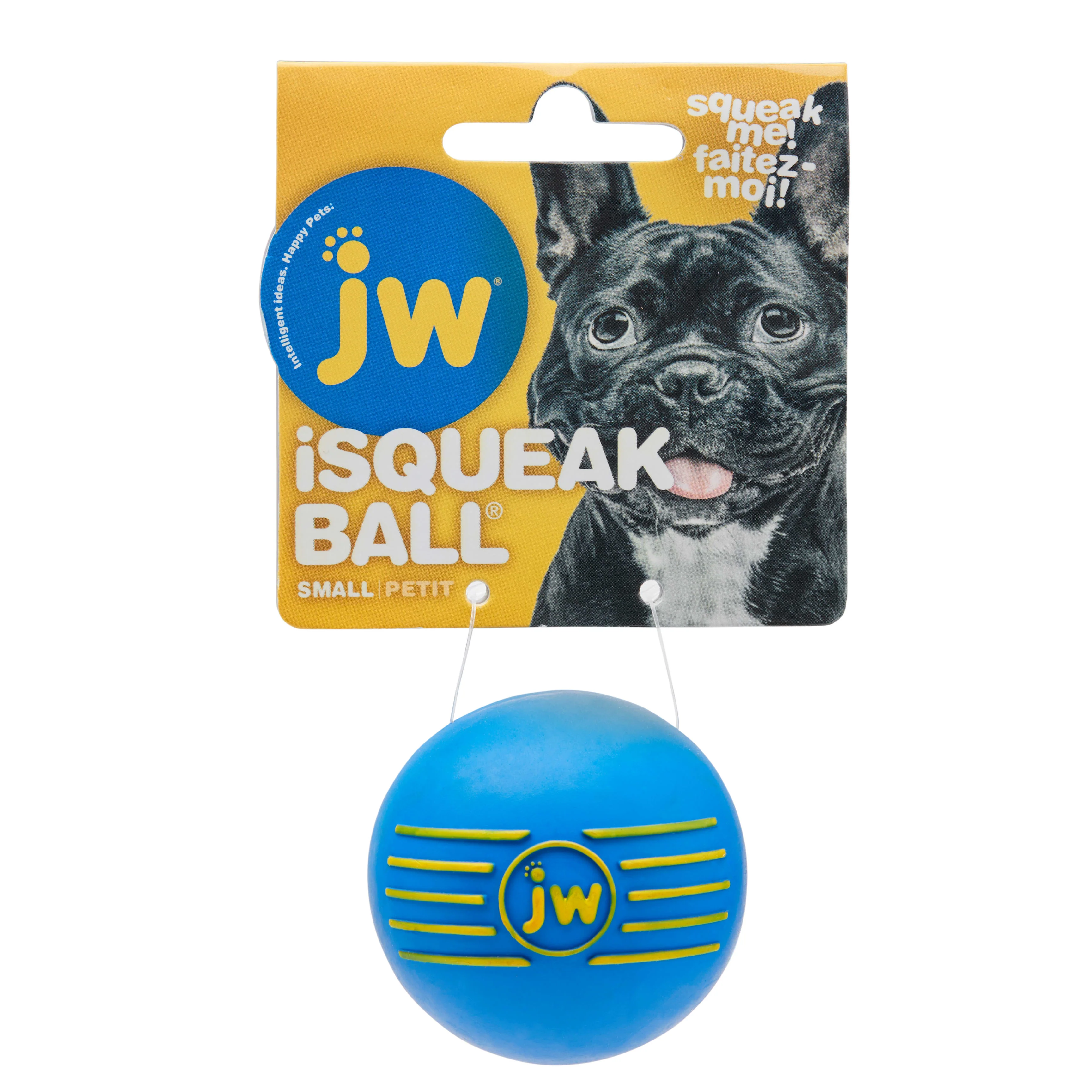 JW Pet Company iSqueak Ball Rubber Dog Toy  Small  Colors Vary - Image 1