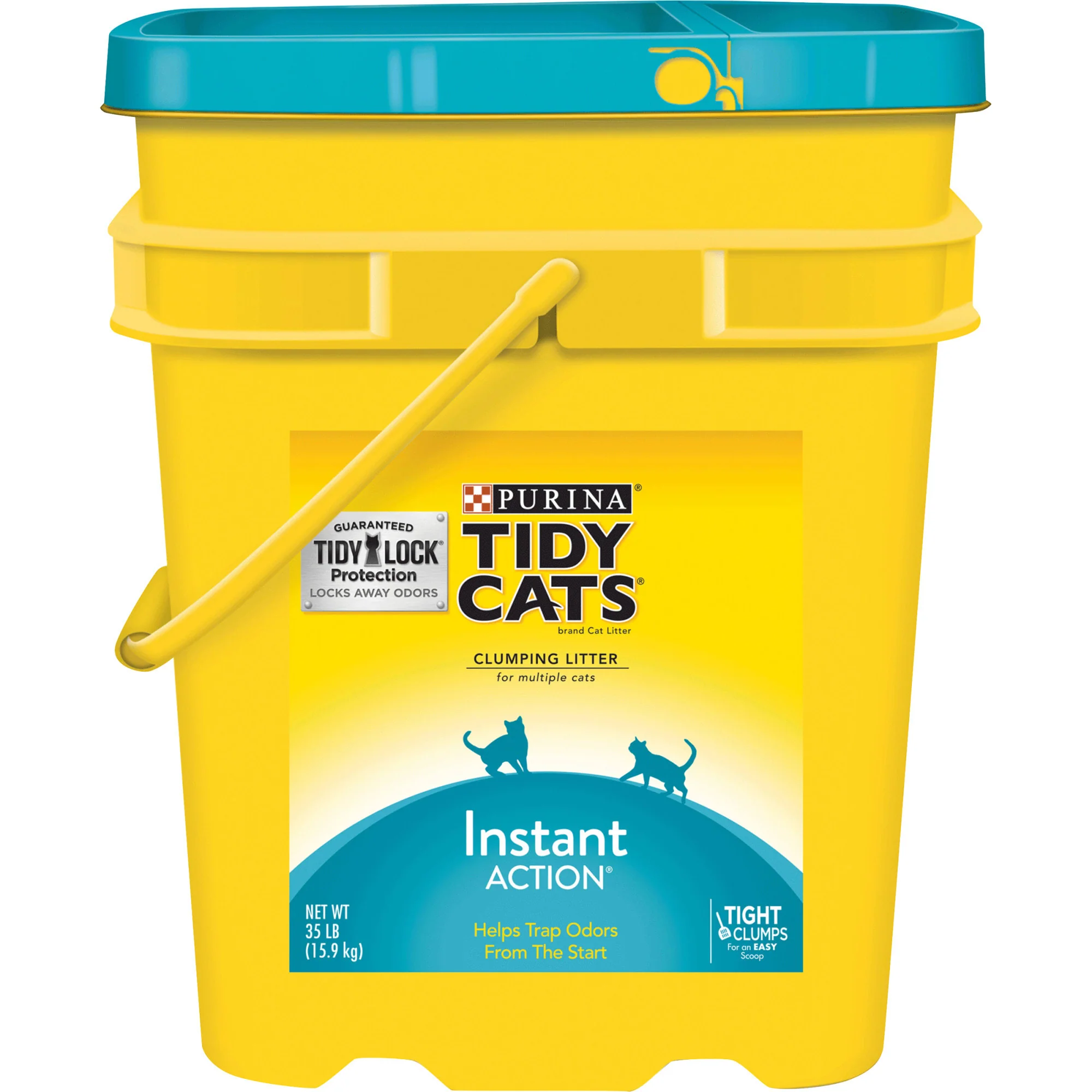 Purina Tidy Cats Clumping Cat Litter  Instant Action Multi Cat Litter  35 lb. Pail - Image 1
