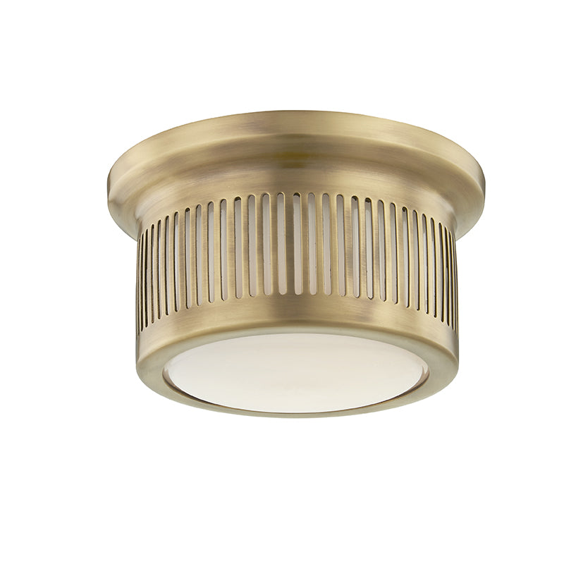 Rooney Flush Mount, Aged Brass - Image 1