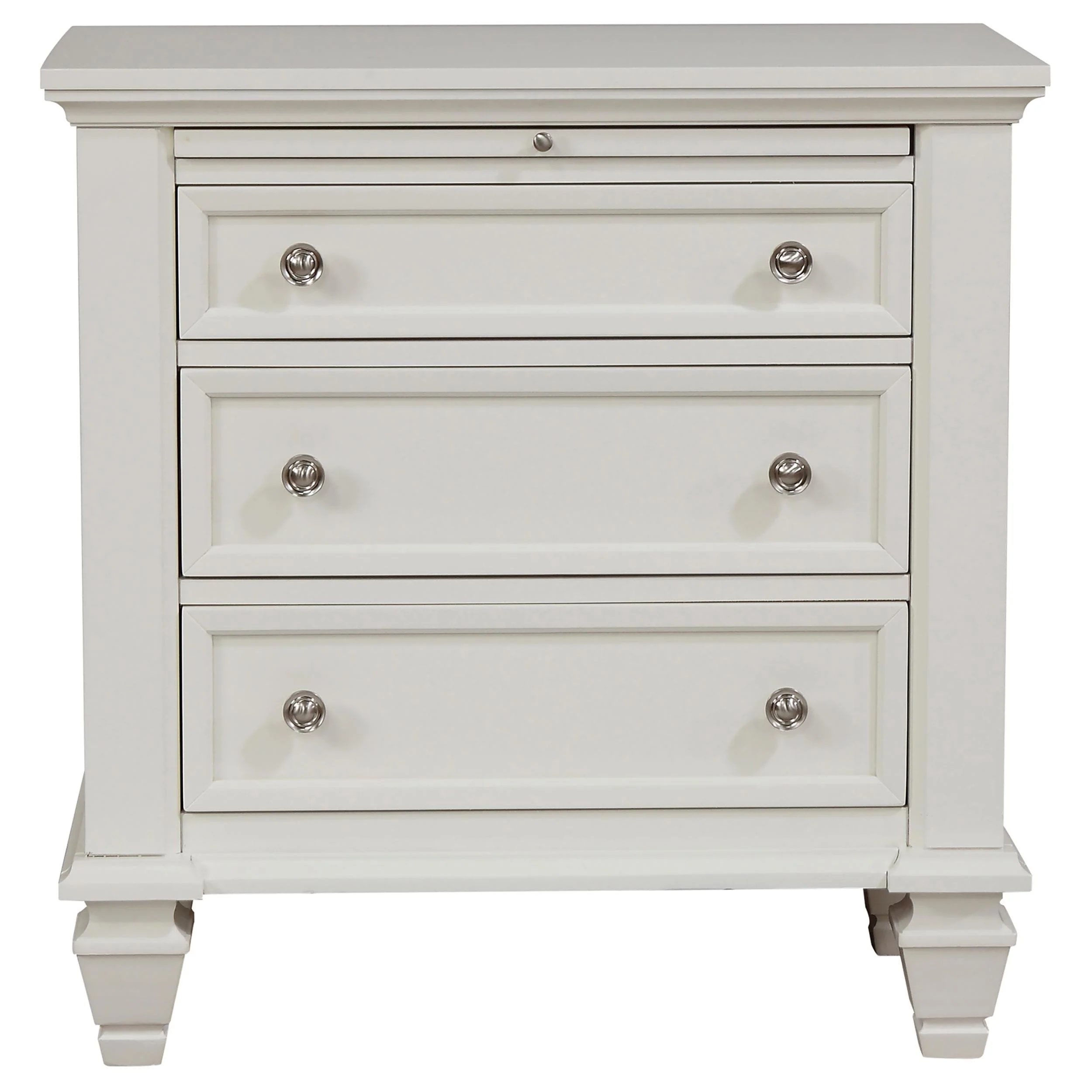 Coaster Furniture Sandy Beach 201302 3-Drawer Nightstand - Cream White - Image 2
