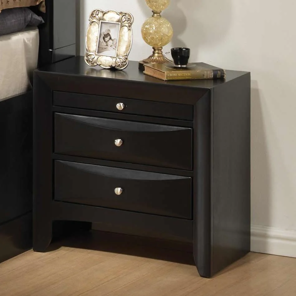 Coaster Furniture Briana 200702 2-Drawer Nightstand - Black - Image 1