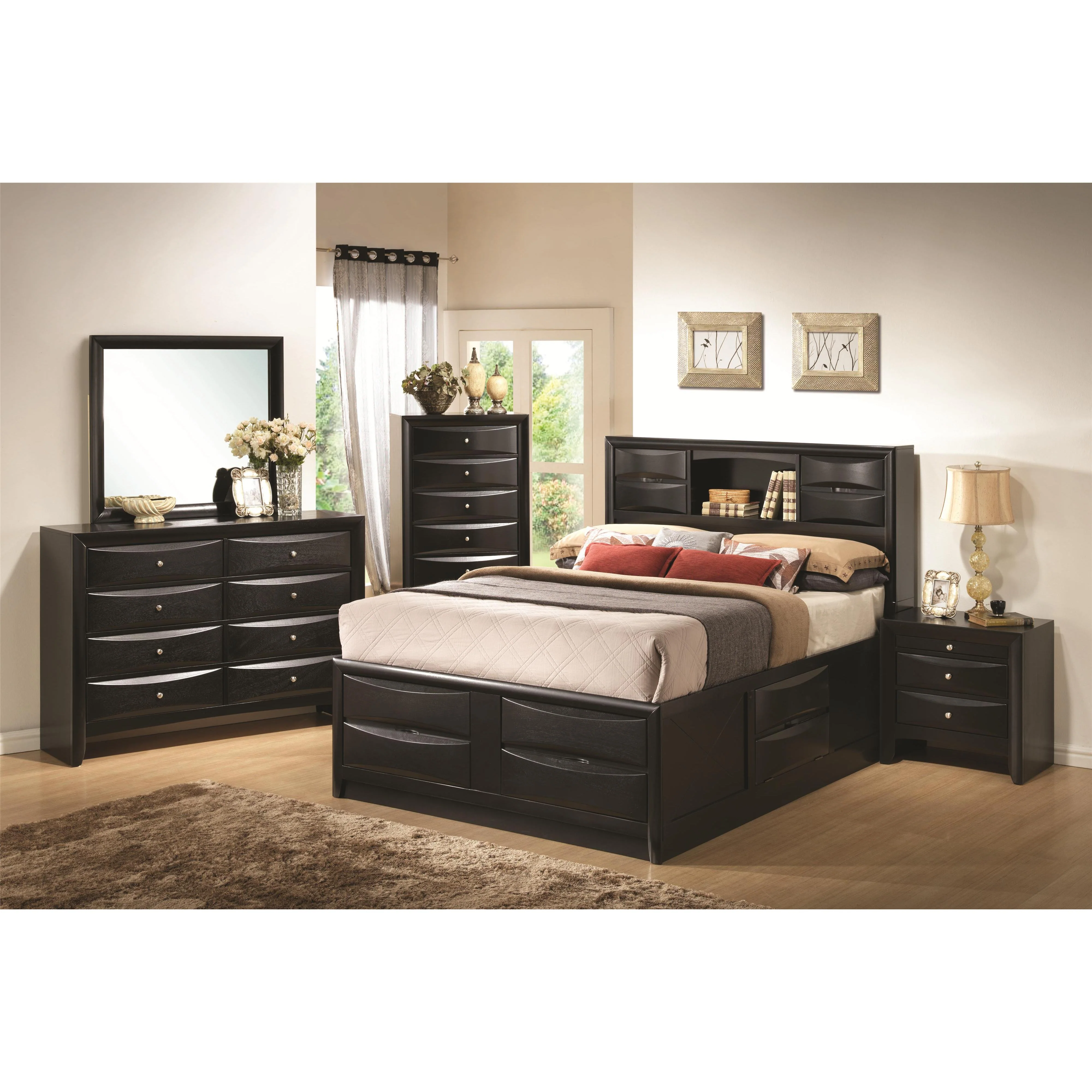 Coaster Furniture Briana 200702 2-Drawer Nightstand - Black - Image 3