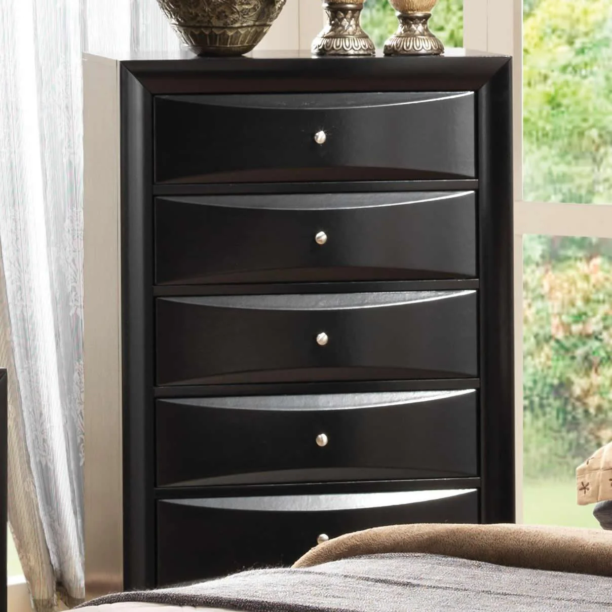 Coaster Furniture Briana 200705 5-Drawer Bedroom Chest - Black - Image 1