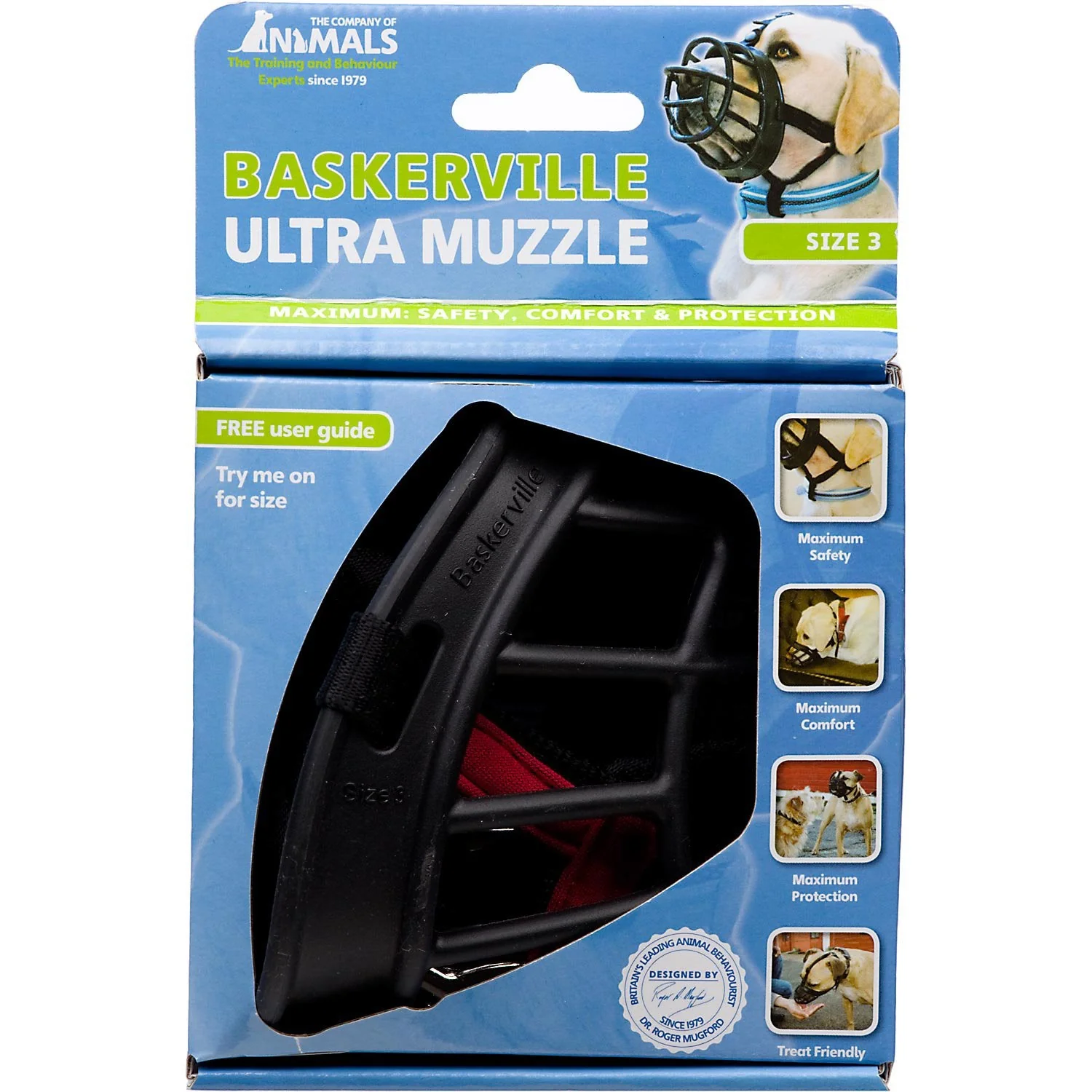 Baskerville Ultra Muzzle  Black  Size 3 - Image 1