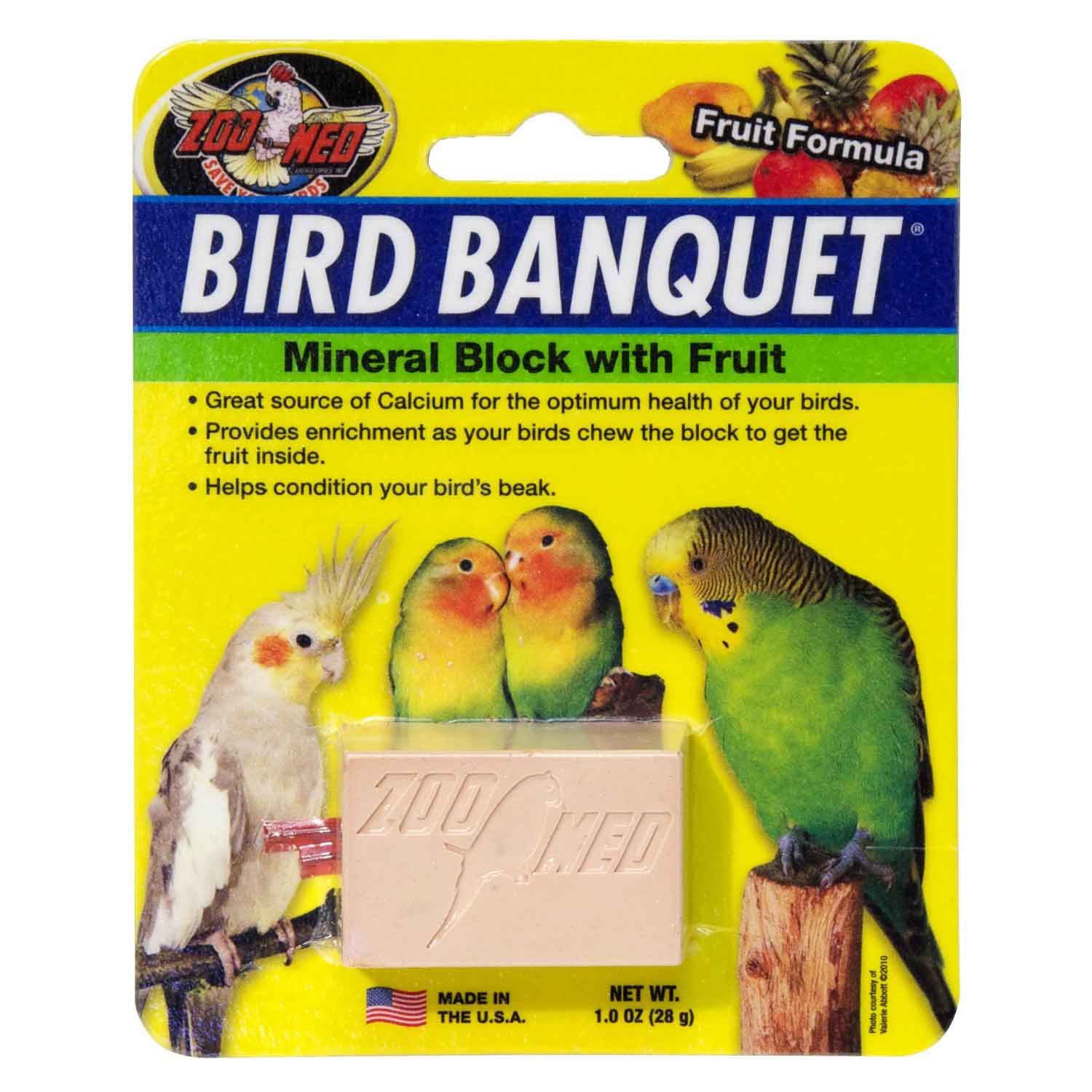 Zoo Med 26384 Bird Banquet Fruit Mineral Block  1 oz/Small - Image 1