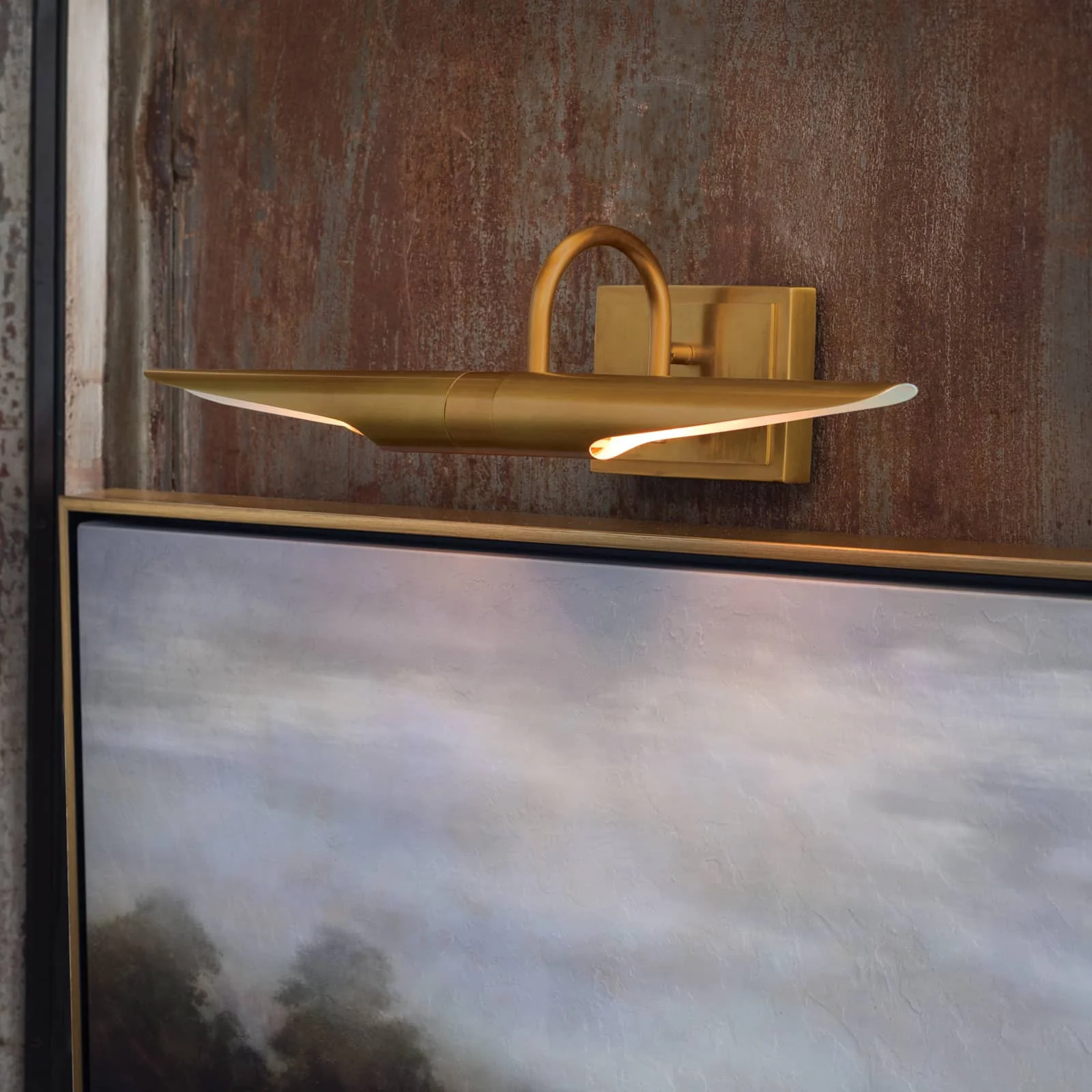 Redford Picture Light, Small Natural Brass - Image 2