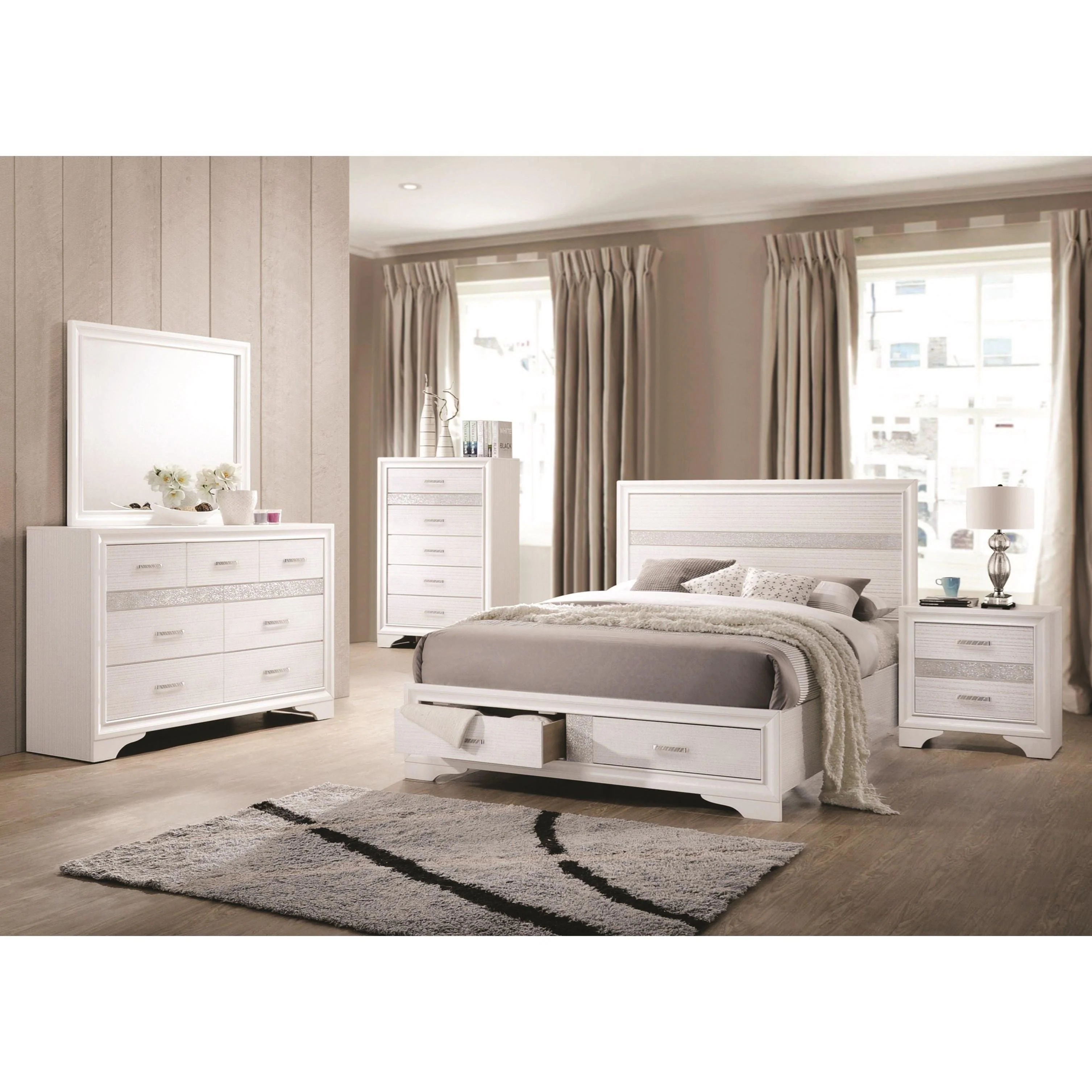 Coaster Furniture Miranda 205111KE 7 pc King Storage Bedroom Set - Image 1