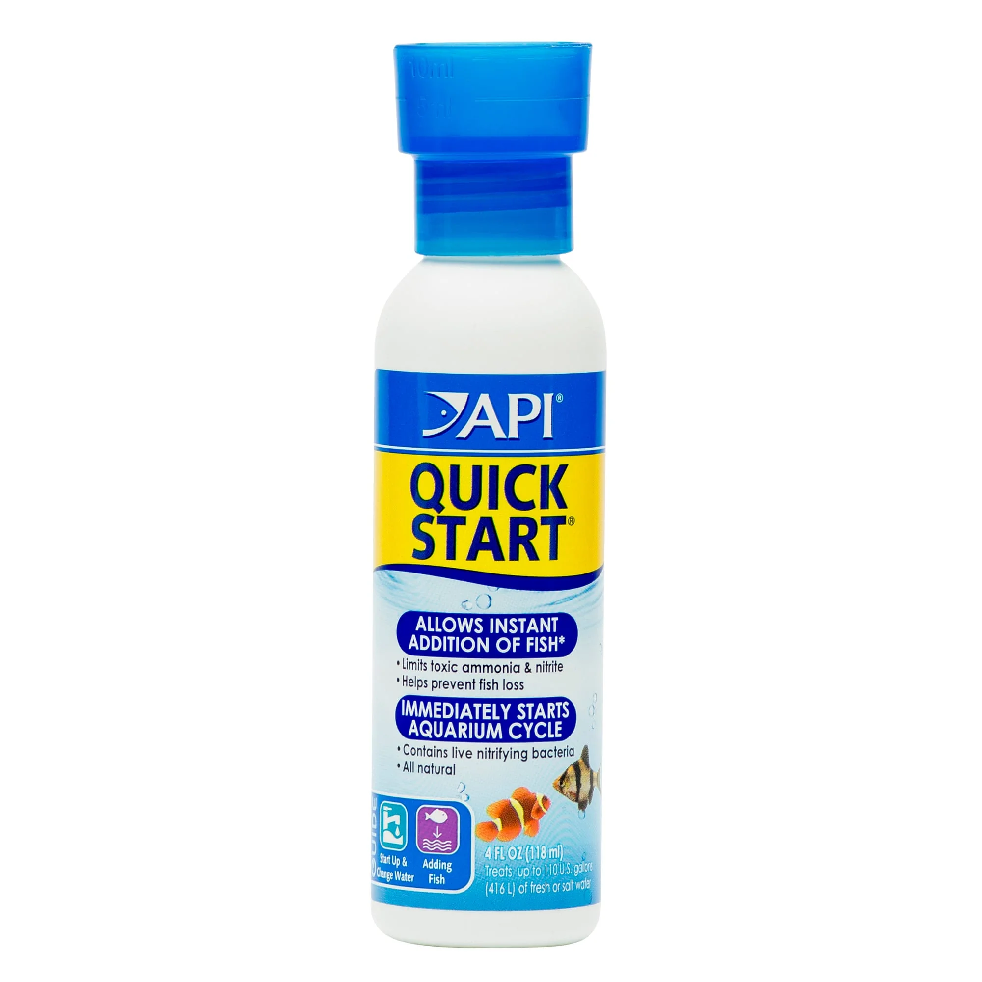 API Quick Start  Freshwater And Saltwater Aquarium Nitrifying Bacteria  4 oz - Image 1