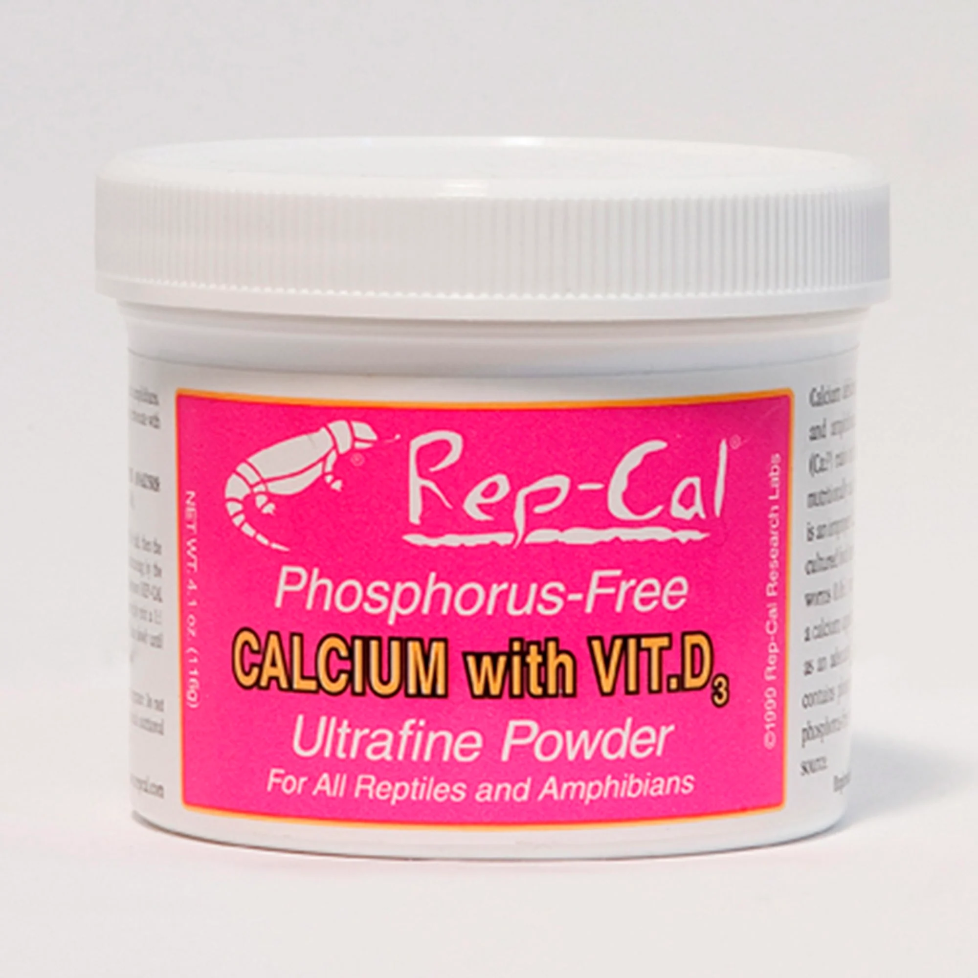 Rep-Cal Phosphorus-Free Calcium with Vitamin D3 Ultrafine Powder 3.3 oz - Image 1