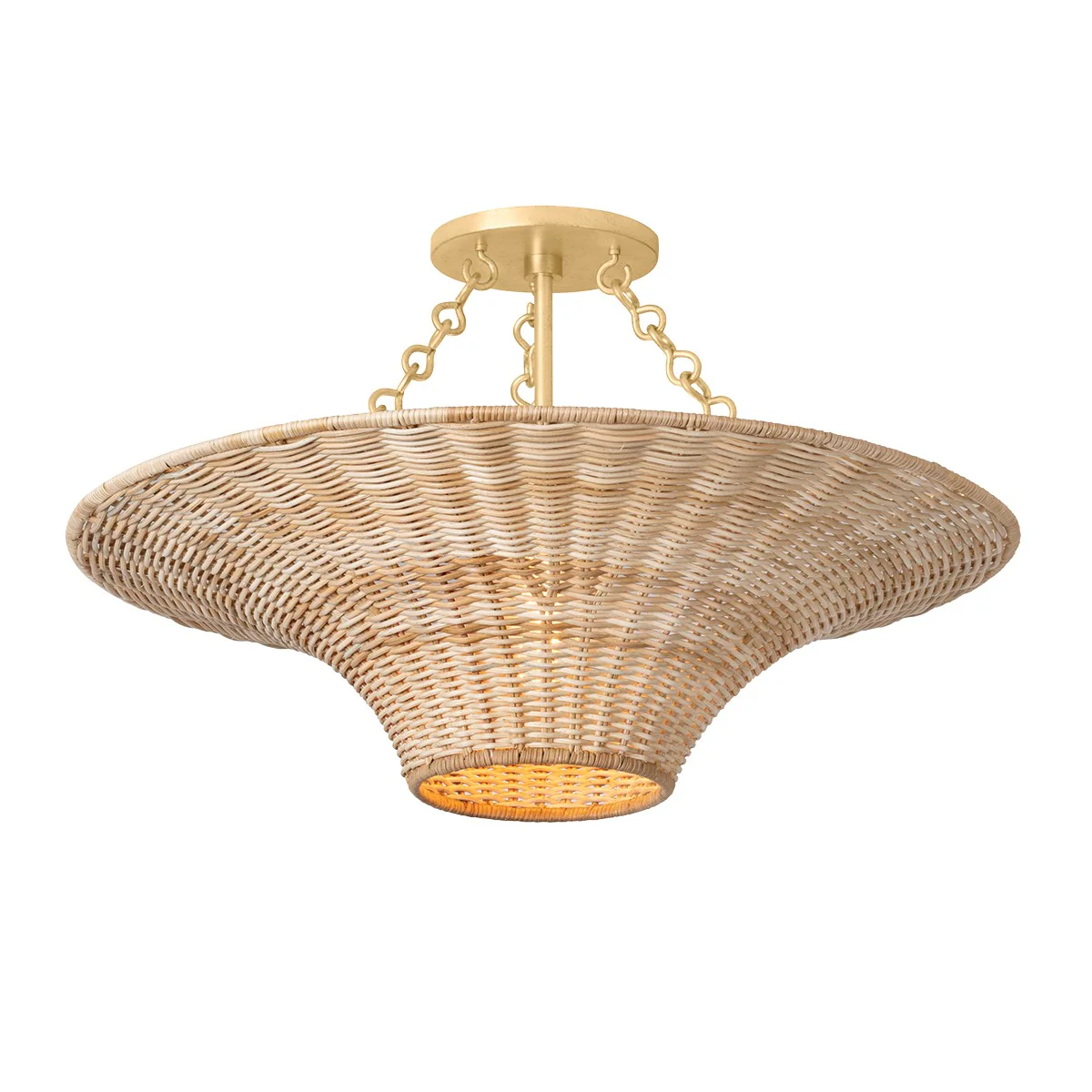 Ketan One Light Semi Flush Mount - Image 1