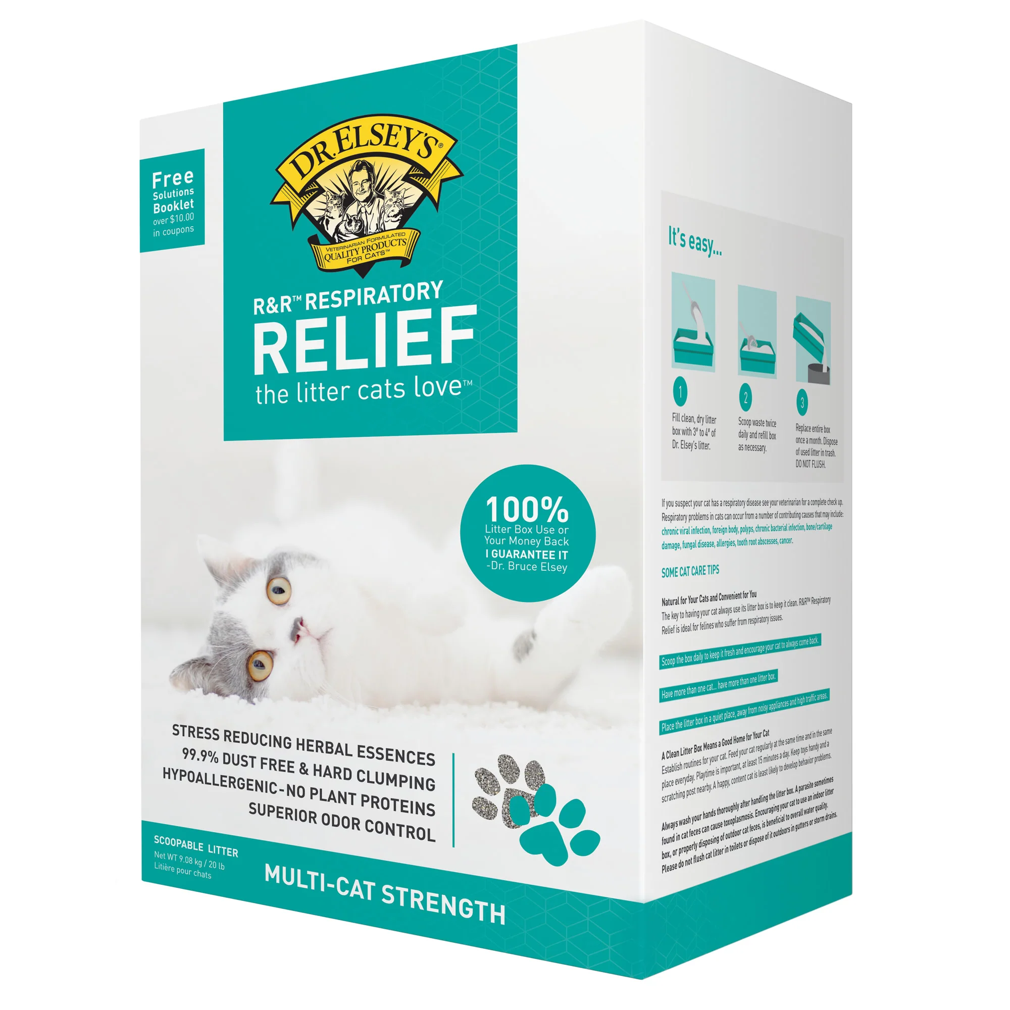 Dr. Elsey s Precious Cat Respiratory Relief Clumping Clay Cat Litter 20lb - Image 1