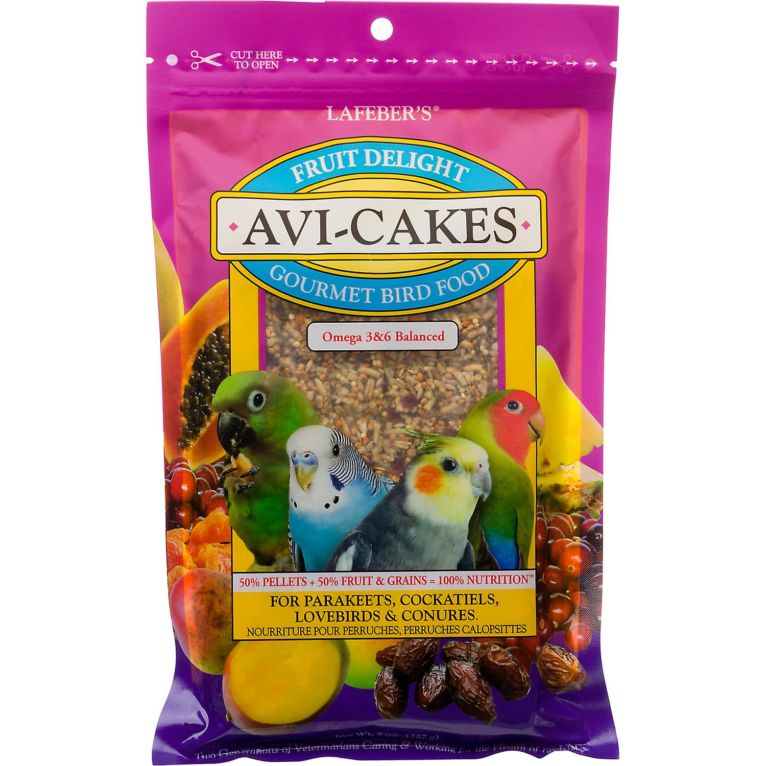 Lafeber s Avi-Cakes for Small Birds Fruit Delight  8 Oz. - Image 1