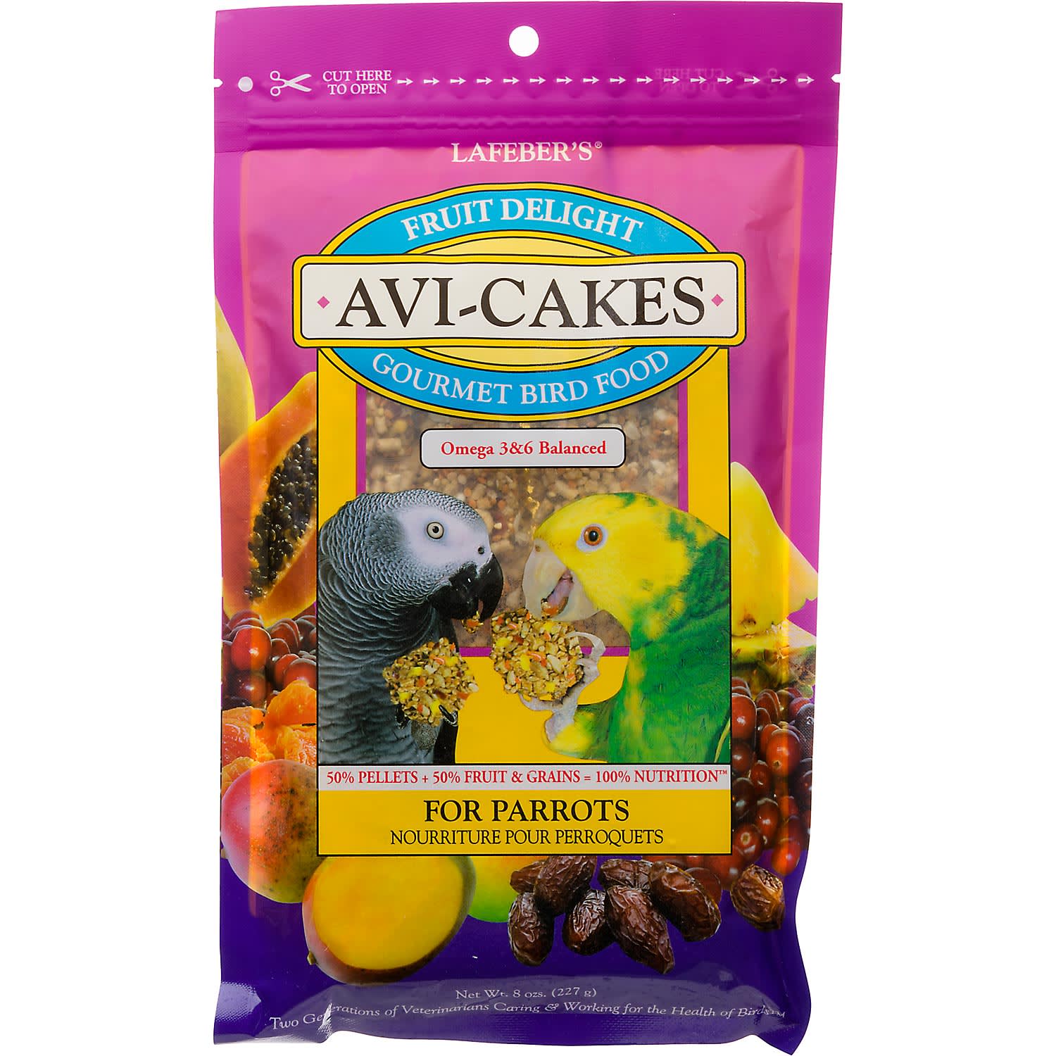 Lafeber Avi-Cakes for Parrots  Fruit Delight 8 Oz. - Image 1