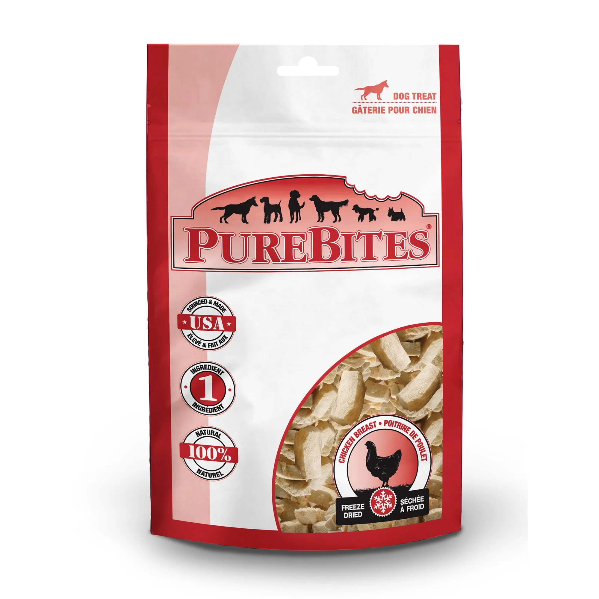 PureBites Freeze Dried Treats for Dogs Chicken 1.4oz - Image 1