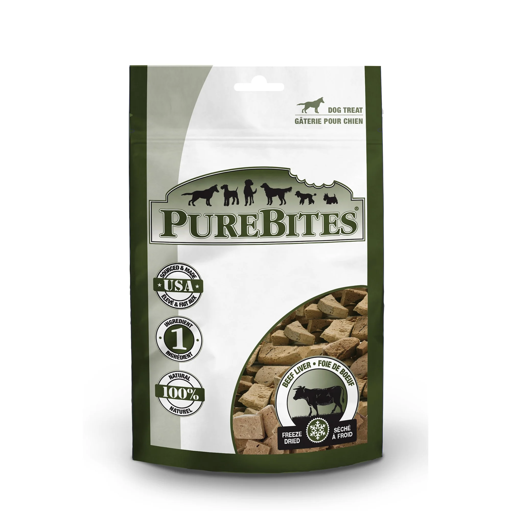 PureBites Freeze Dried Treats for Dogs Beef Liver 2oz - Image 1