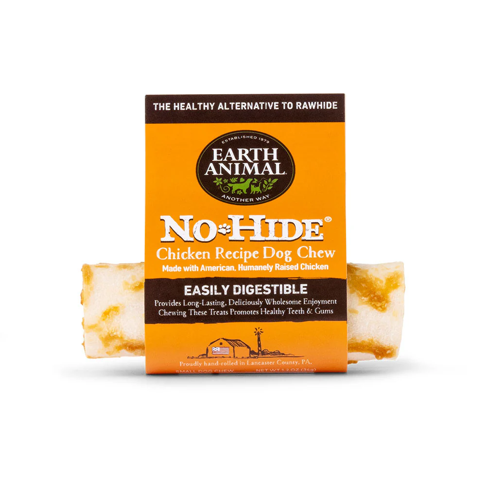 Earth Animal No-Hide Chicken Roll Dog Chew Treat 4in - Image 1