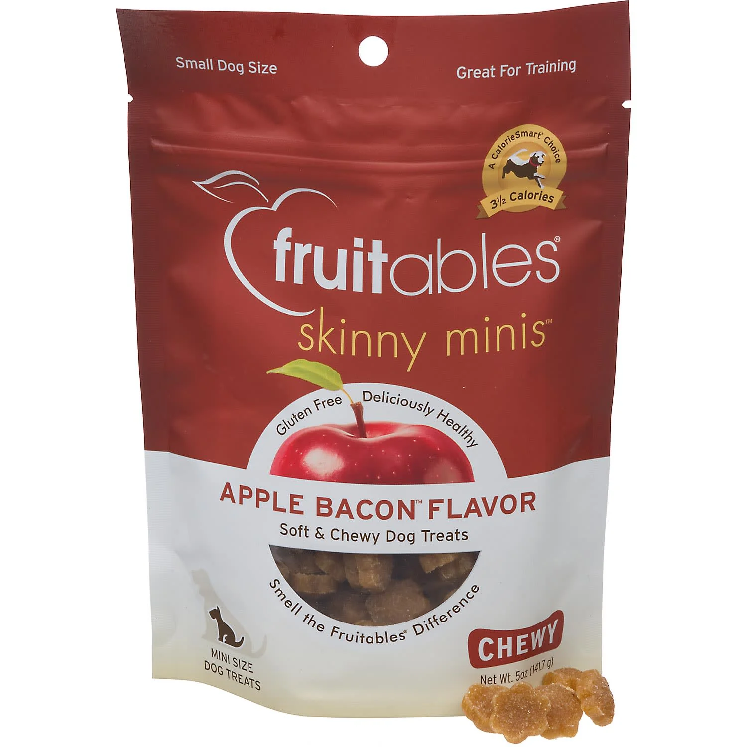 Fruitables Skinny Mini Dog Treats  Apple Bacon Flavor  5 Ounces - Image 1