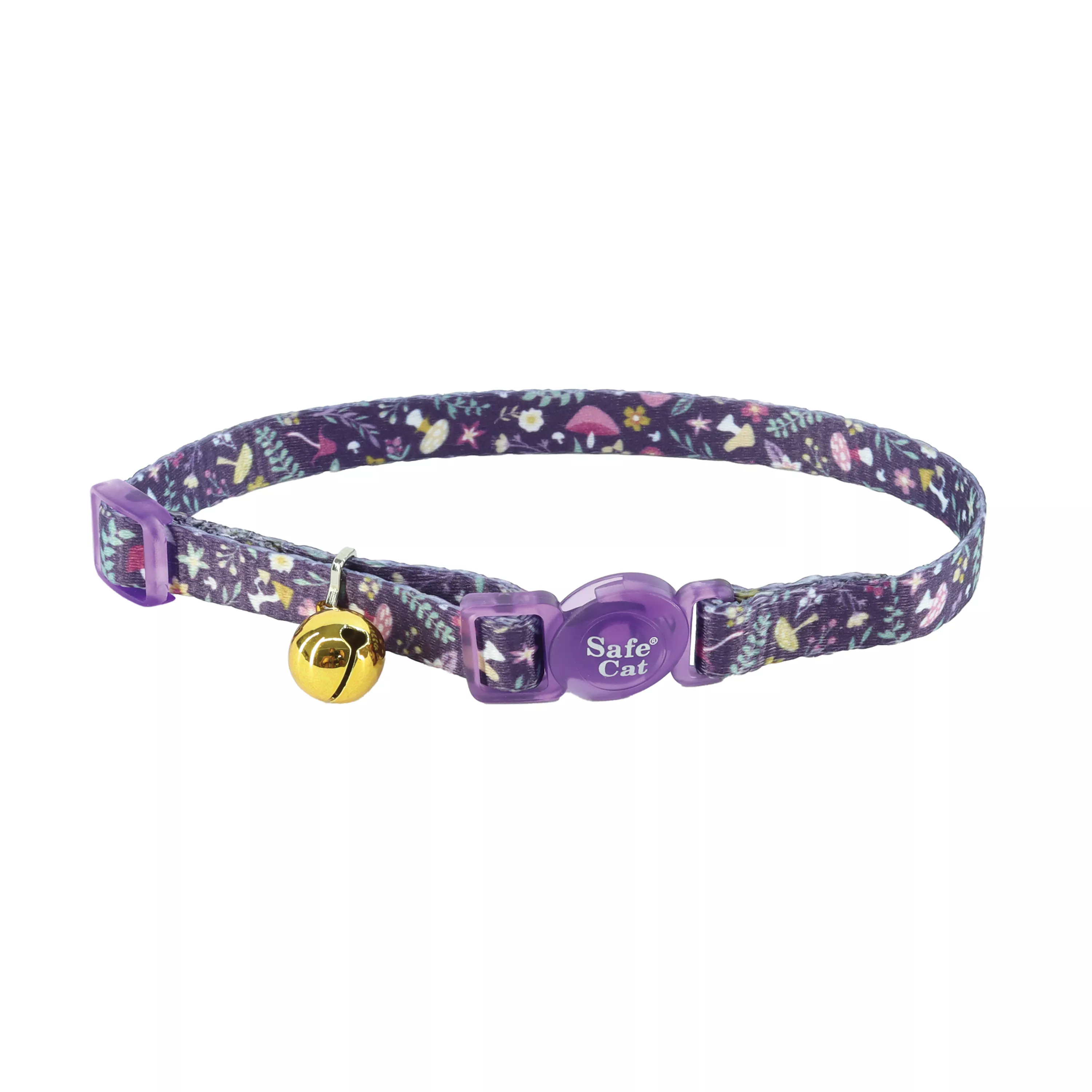 Coastal Safe Cat 3/8in Wide 8-12in Fashion Breakaway Collar Magic Garden - Image 1
