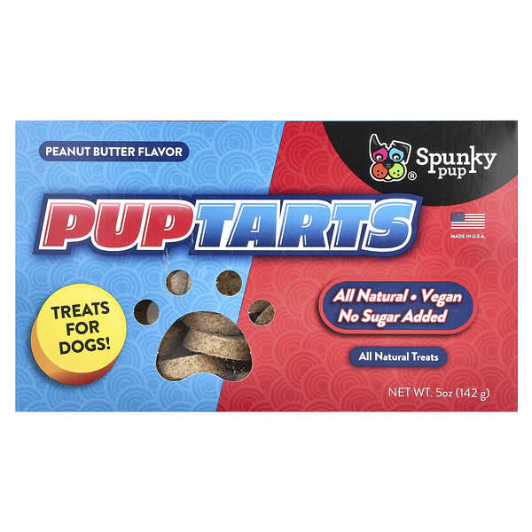 Spunky Pup, PupTarts, Treats For Dogs, Peanut Butter, 5 oz - Image 1