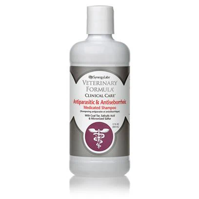 Synergy Labs Veterinary Formula Clinical Care Antiparasitic & Antiseborrheic Shampoo for Dogs  16oz - Image 1