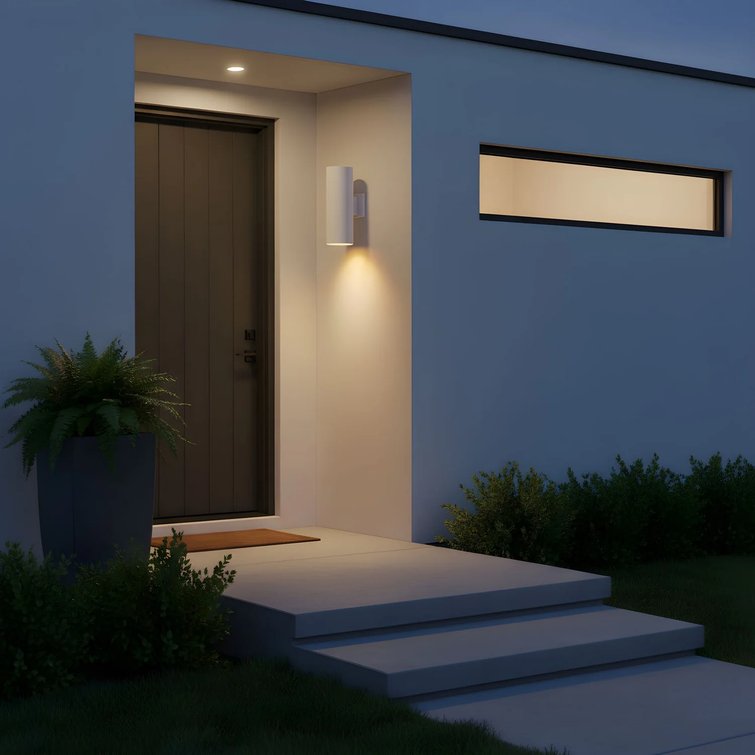 Outdoor Cylinders Two Light Wall Lantern - Image 3