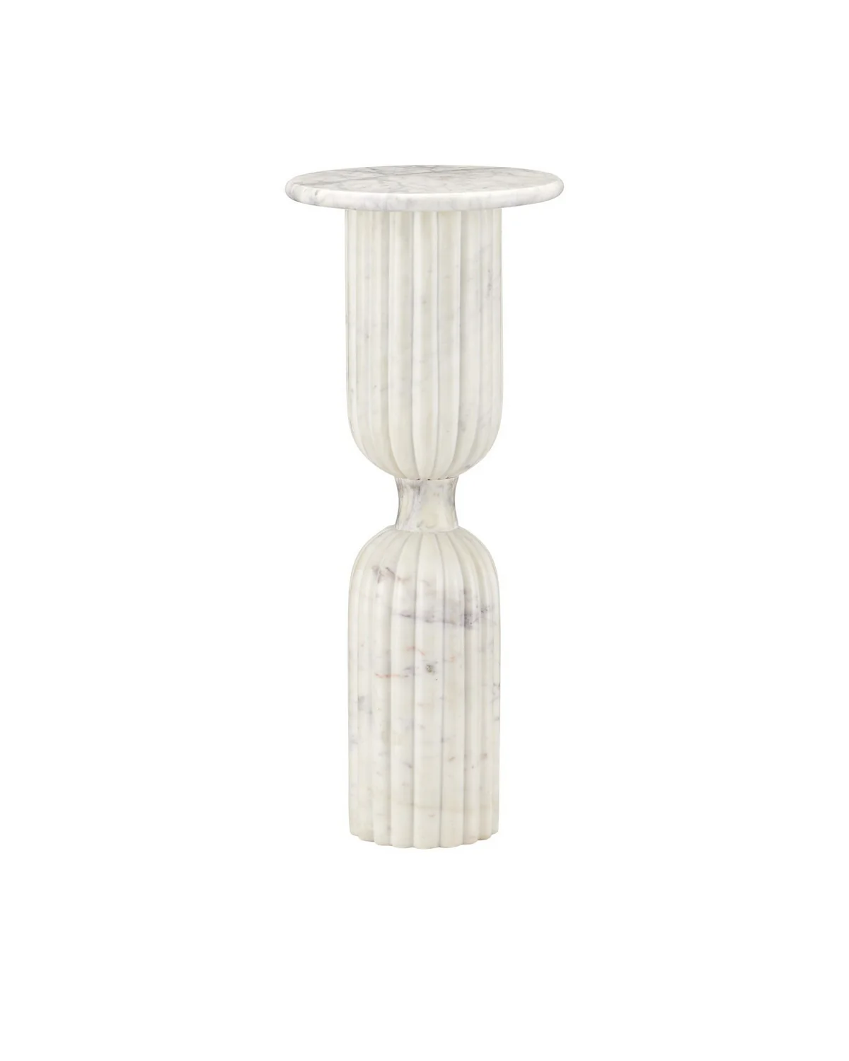 Passementerie White Marble Drinks Table - Image 1
