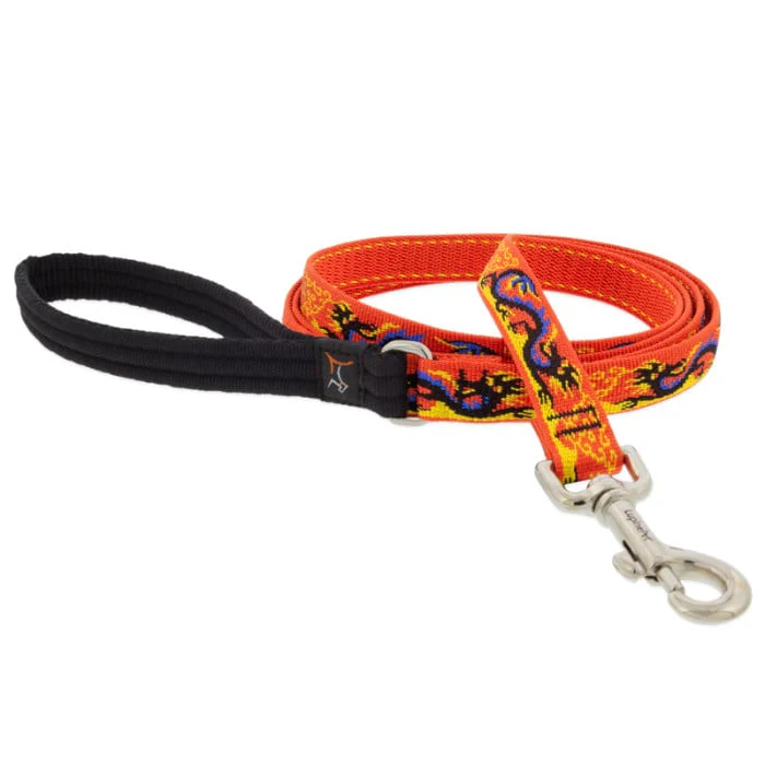 Lupine Pet Dog 4 Ft Long 3/4 In Leash Microbatch Lucky Dragon - Image 1