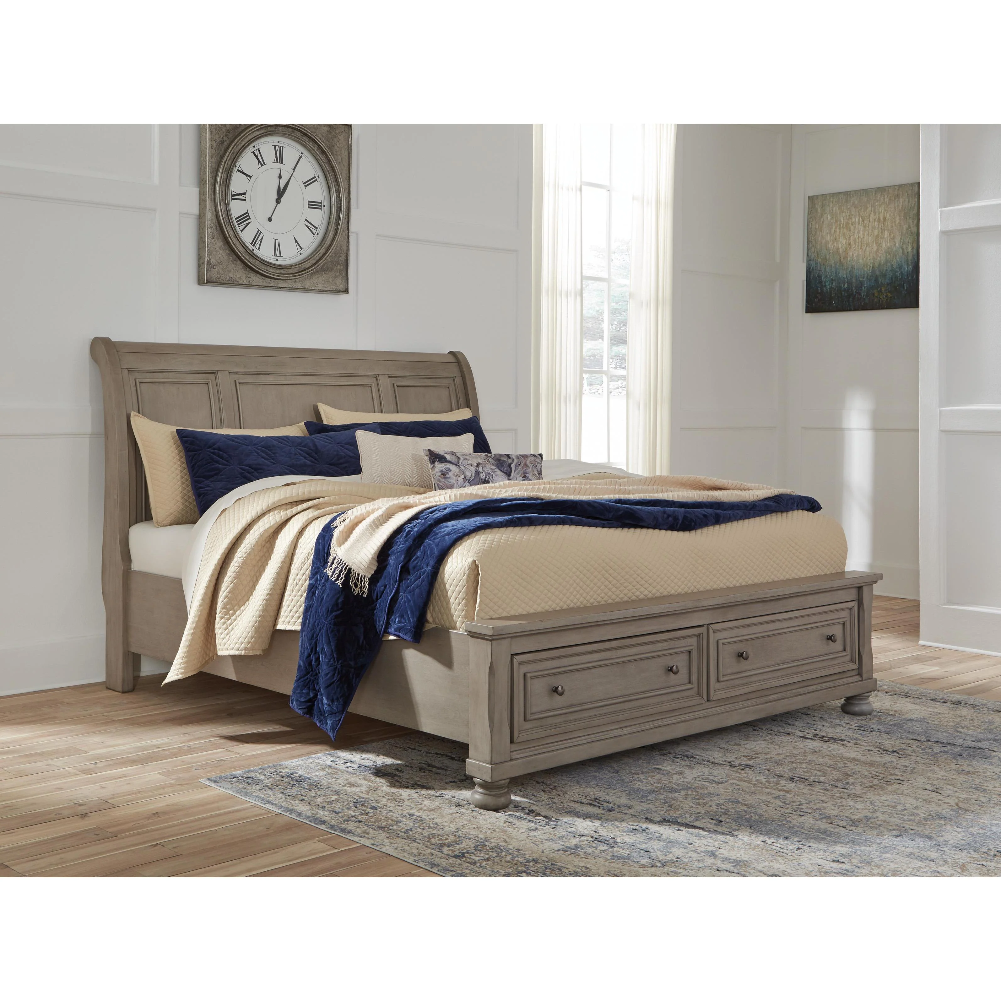 Signature Design by Ashley Lettner B733 6 pc Queen Sleigh Storage Bedroom Set - Image 2