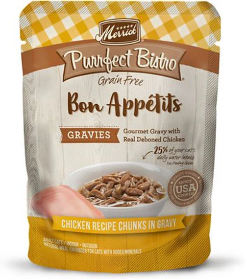 Merrick Purrfect Bistro Bon Appetits Grain Free Wet Cat Food Chicken 3oz - Image 1