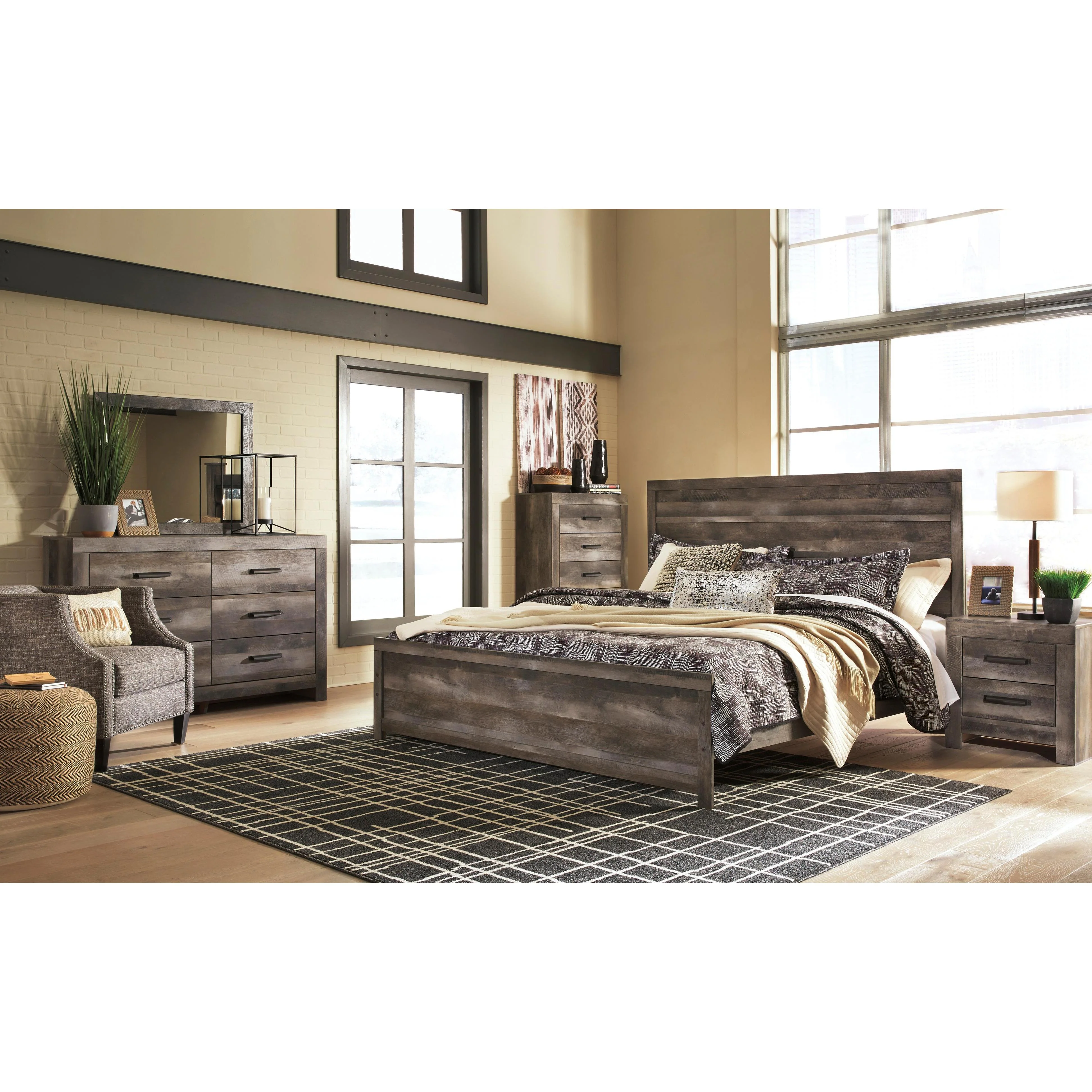 Signature Design by Ashley Wynnlow B440B23 6 pc King Panel Bedroom Set - Image 1