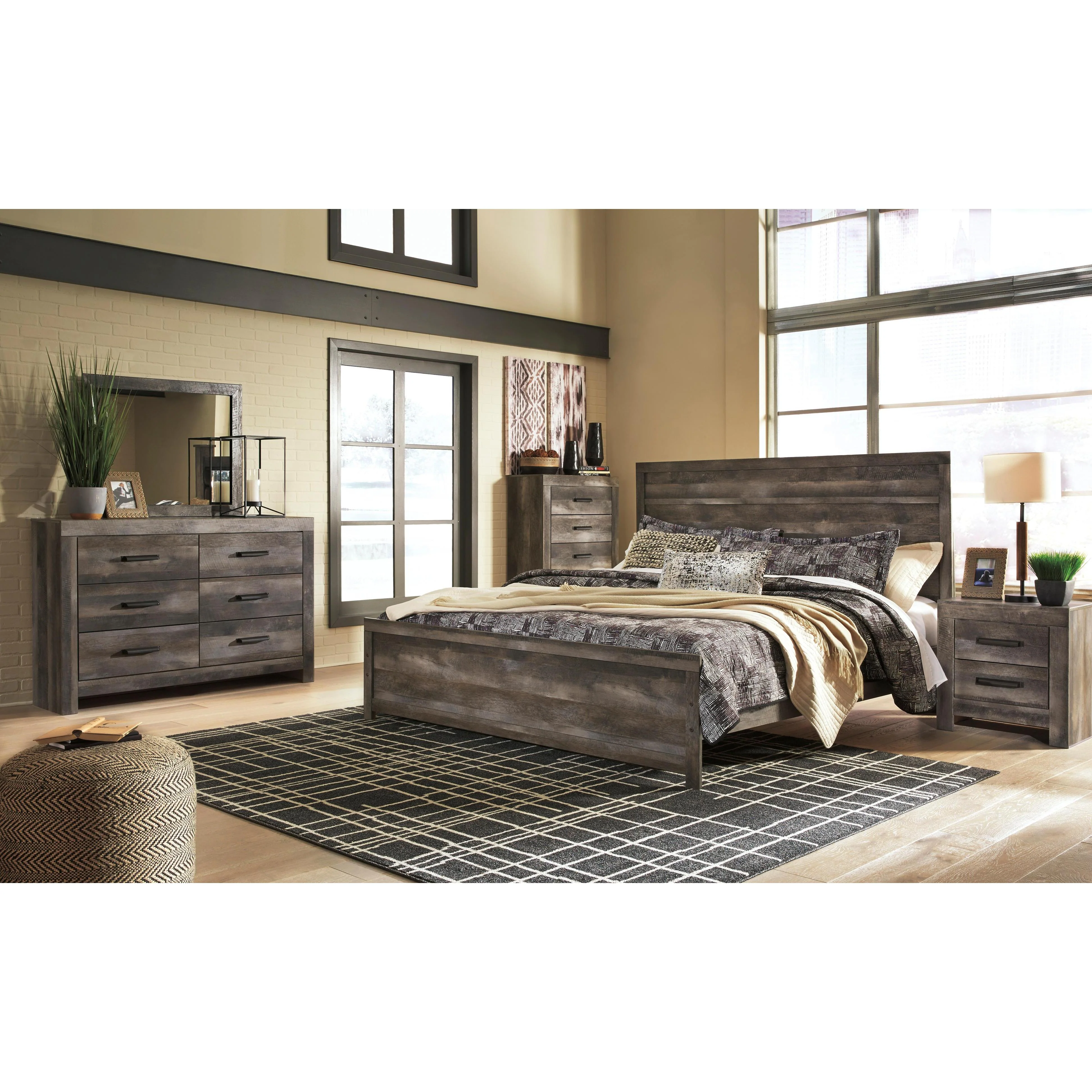 Signature Design by Ashley Wynnlow B440B23 6 pc King Panel Bedroom Set - Image 2
