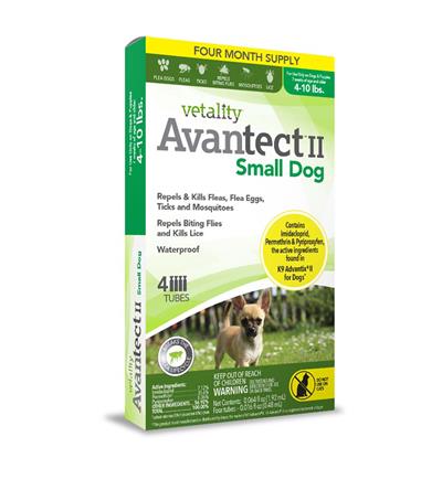 Vetality Avantect Ii Flea And Tick For Dogs 0.064 Fl. Oz 4 Count - Image 1