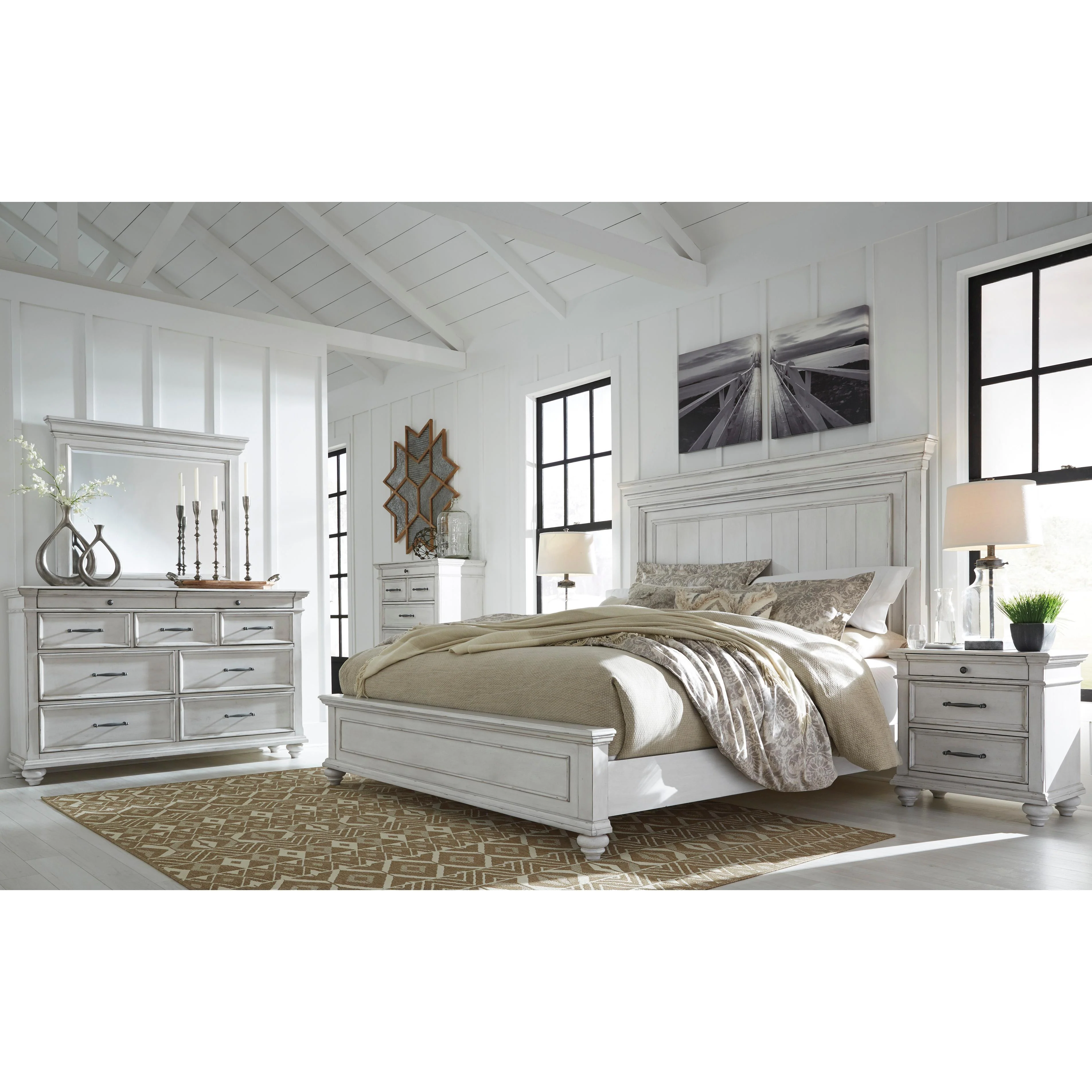Benchcraft Kanwyn B777B21 6 pc Queen Panel Bedroom Set - Image 2