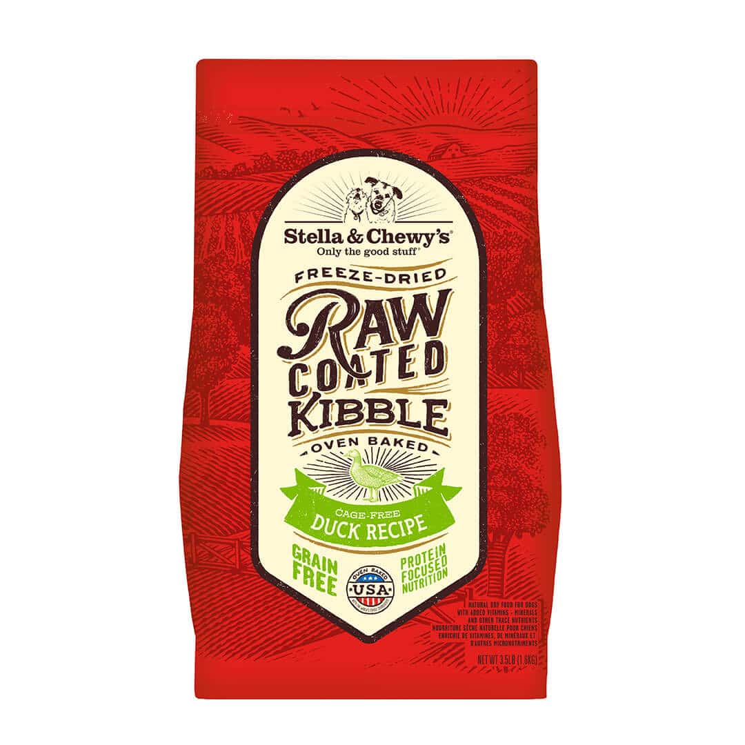 Stella & Chewy’s Cage-Free Duck Raw Coated Kibble 22lbs - Image 1